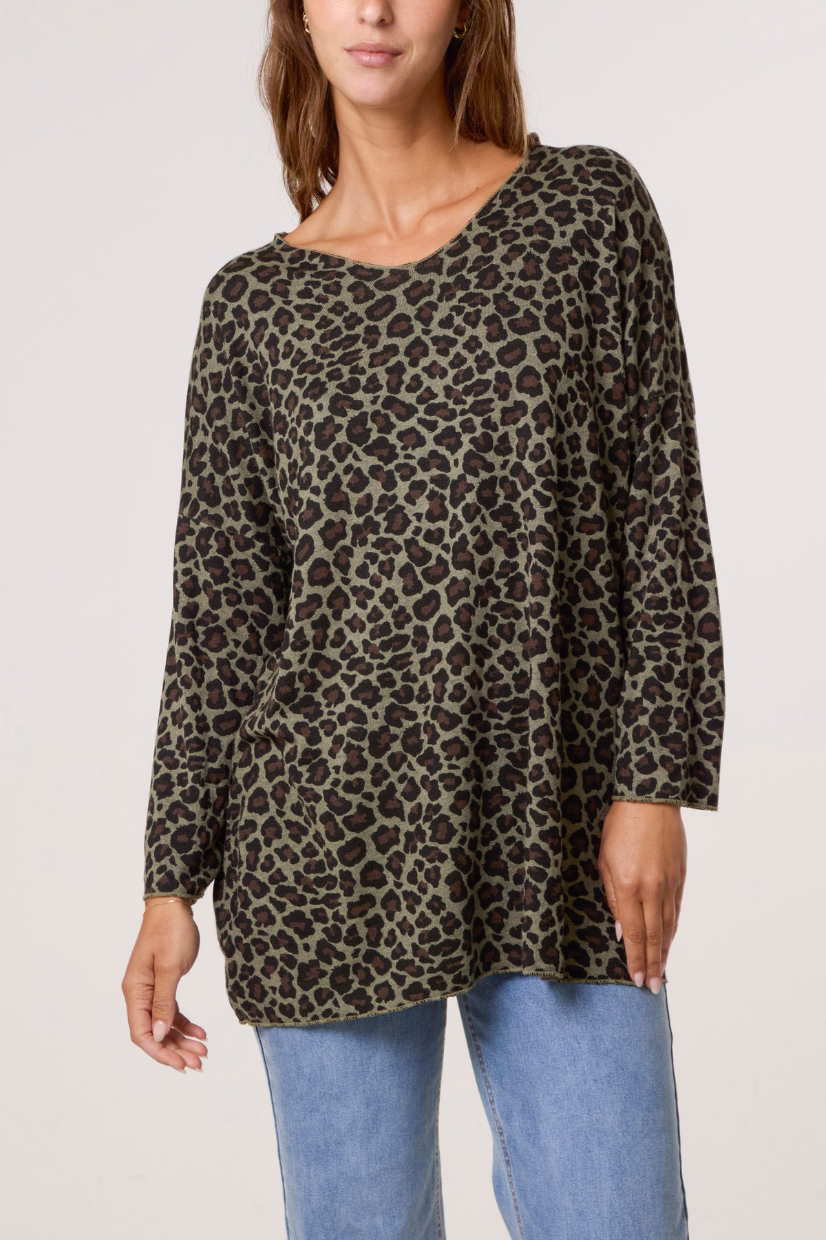 Cheetah Print Fine Knit Jumper