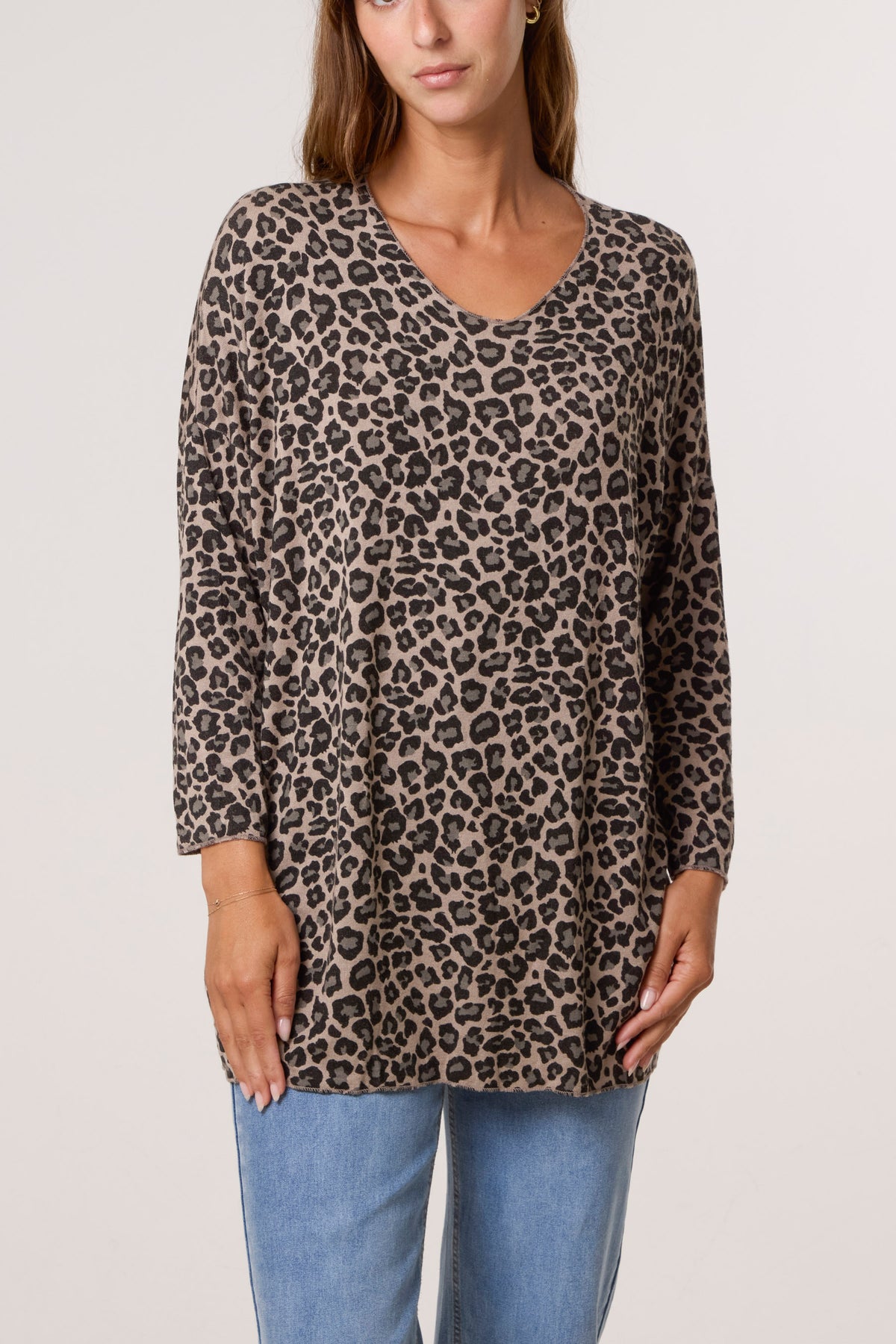 Cheetah Print Fine Knit Jumper