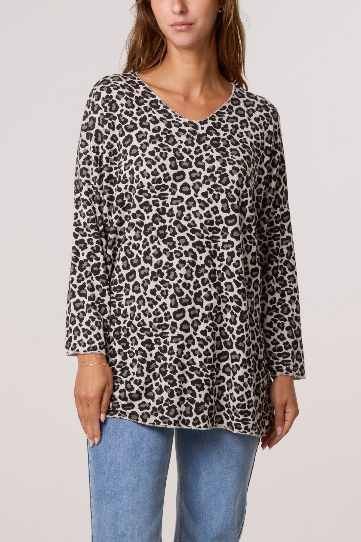 Cheetah Print Fine Knit Jumper
