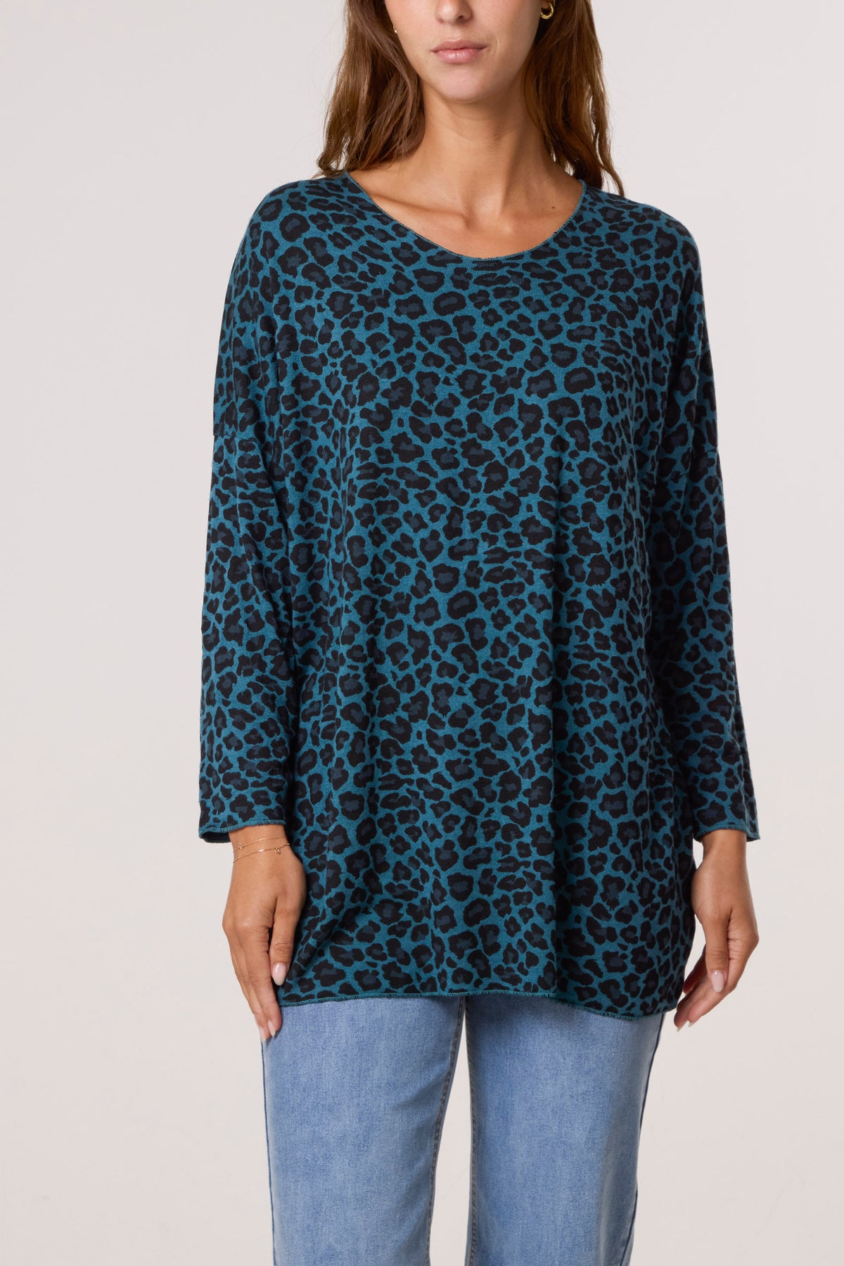 Cheetah Print Fine Knit Jumper