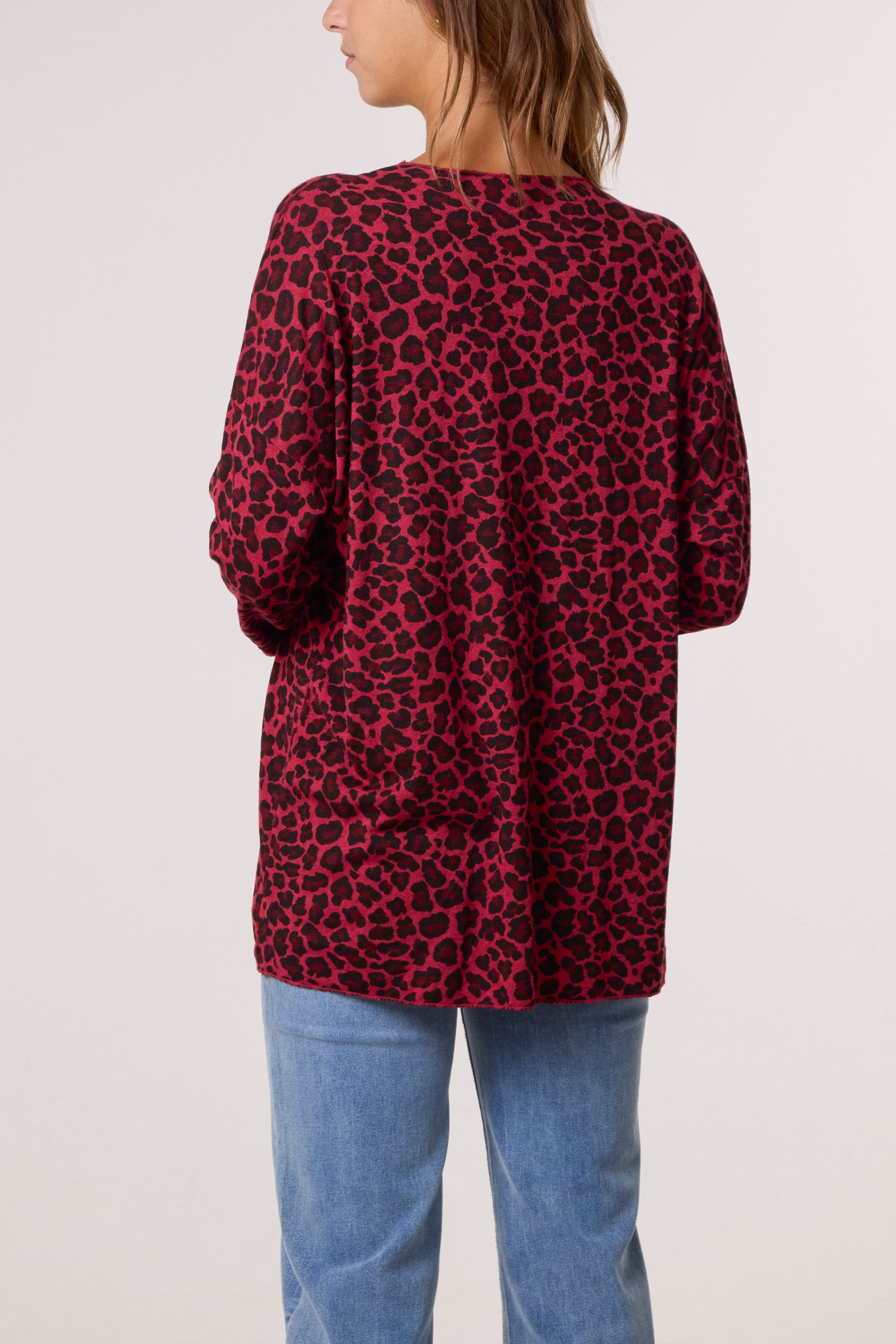 Cheetah Print Fine Knit Jumper