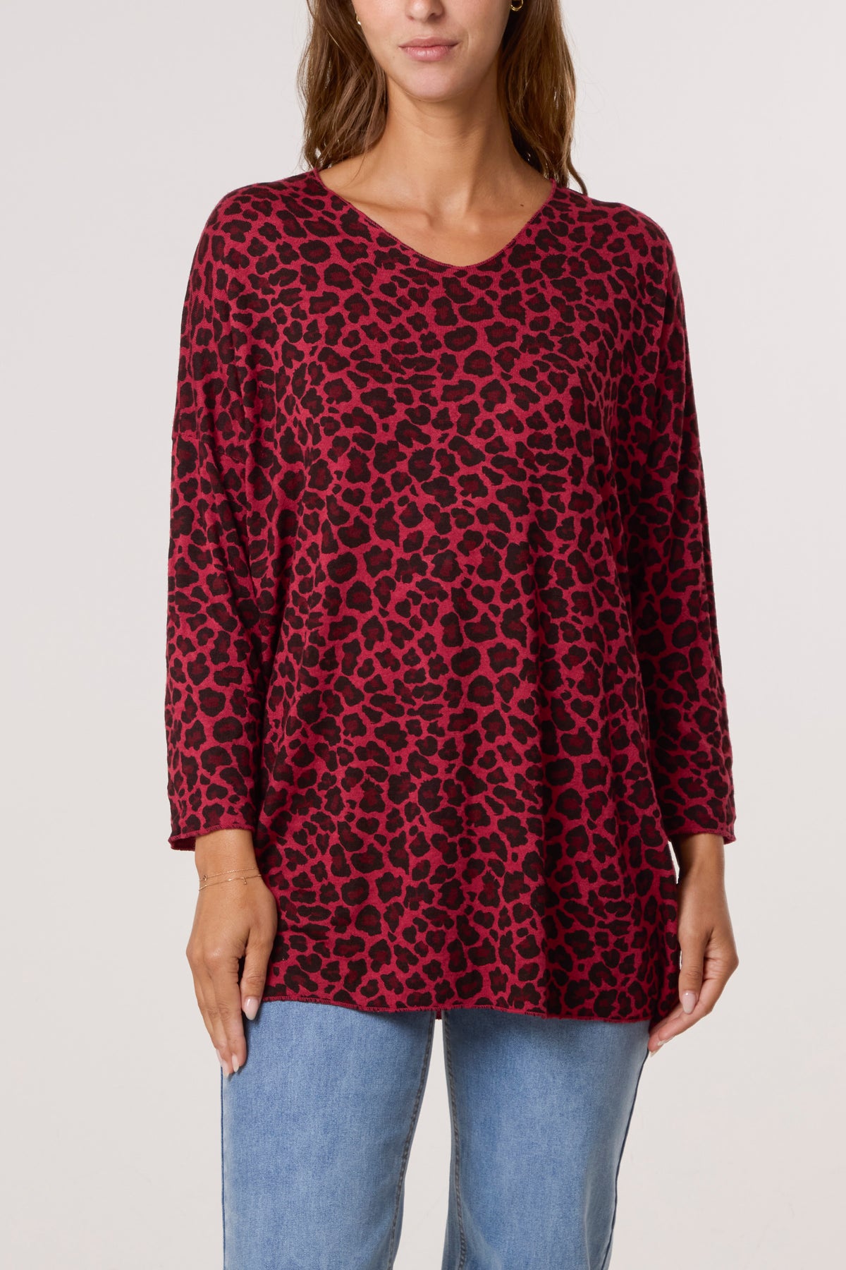 Cheetah Print Fine Knit Jumper