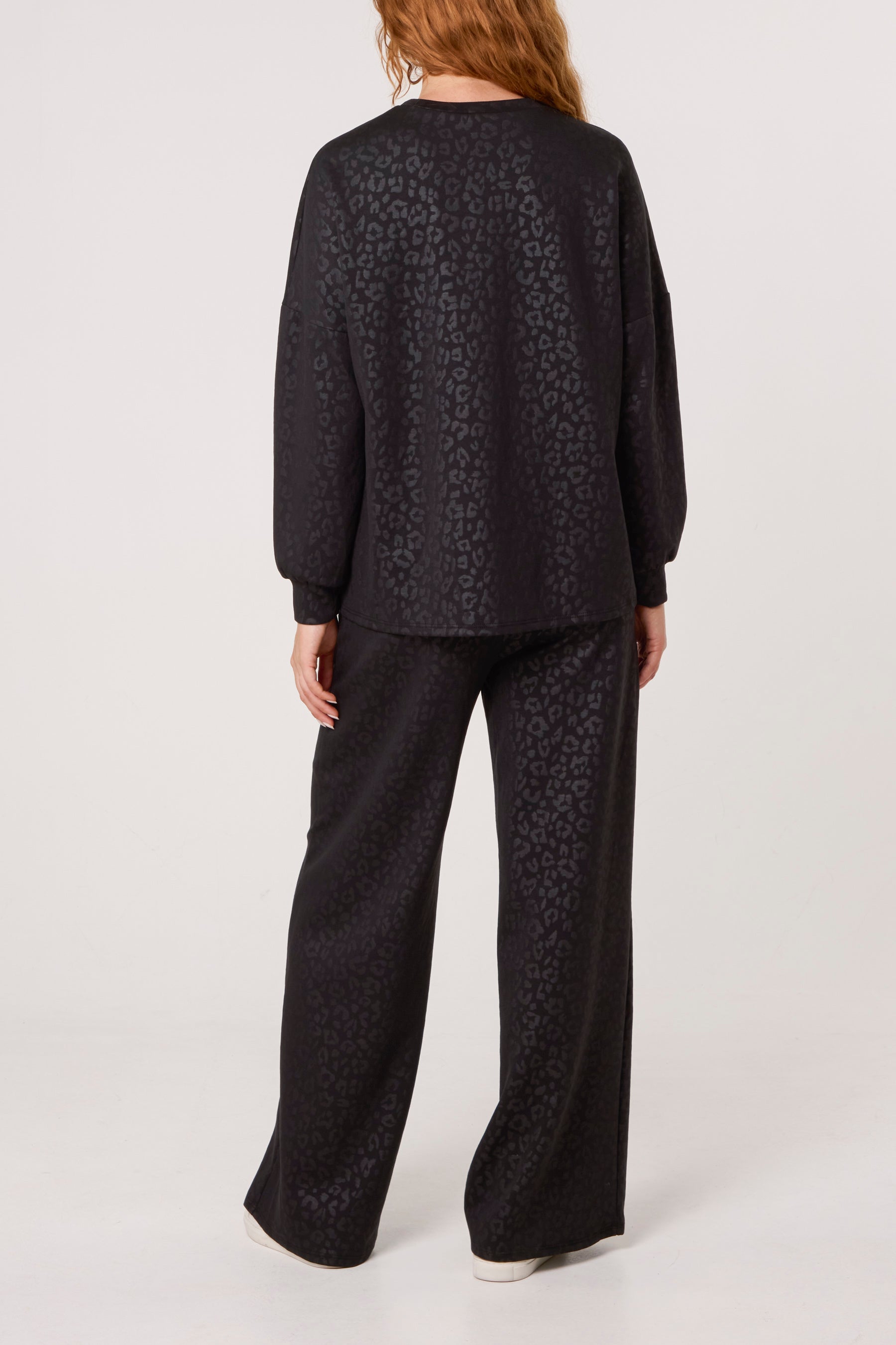 Cheetah Pattern Sweatshirt & Trousers
