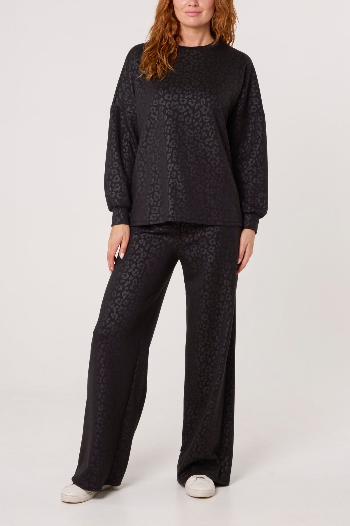 Cheetah Pattern Sweatshirt & Trousers
