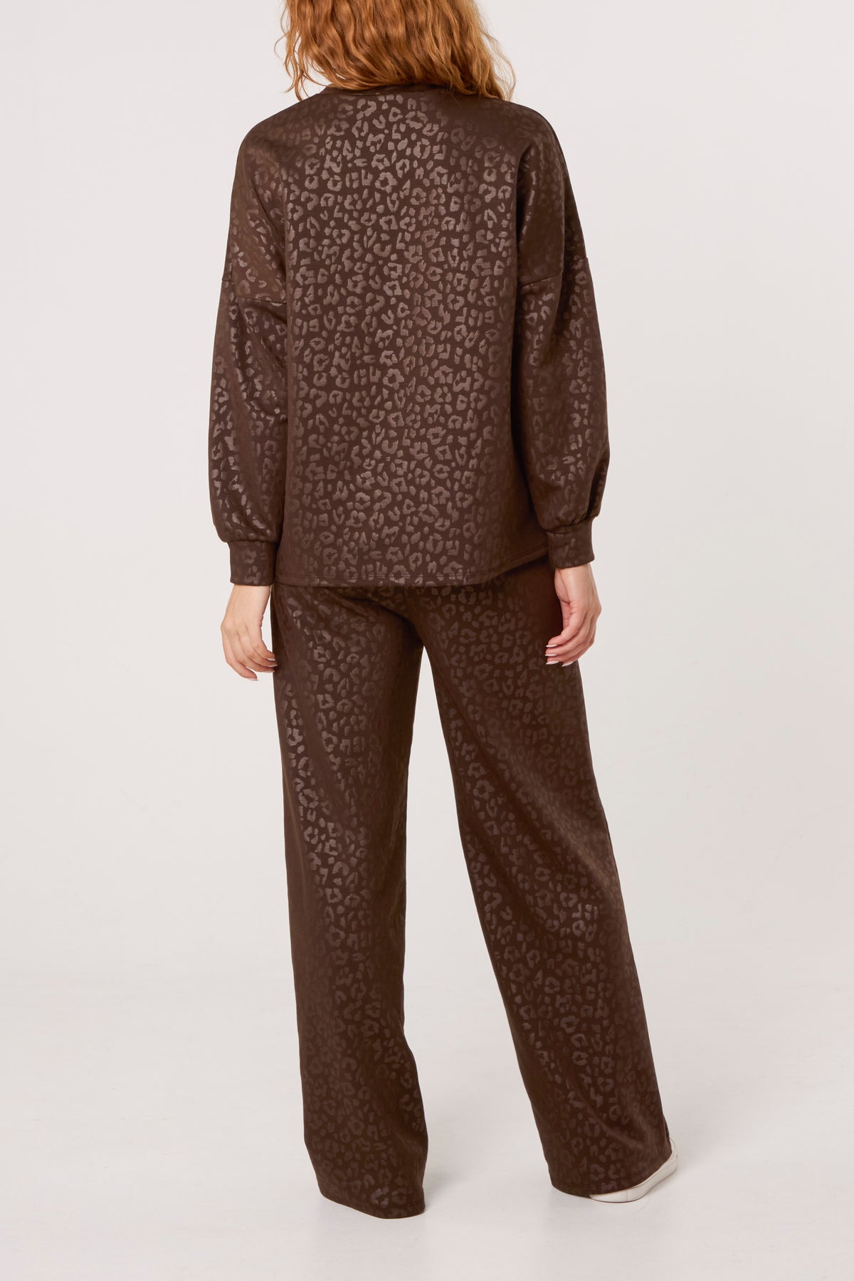 Cheetah Pattern Sweatshirt & Trousers