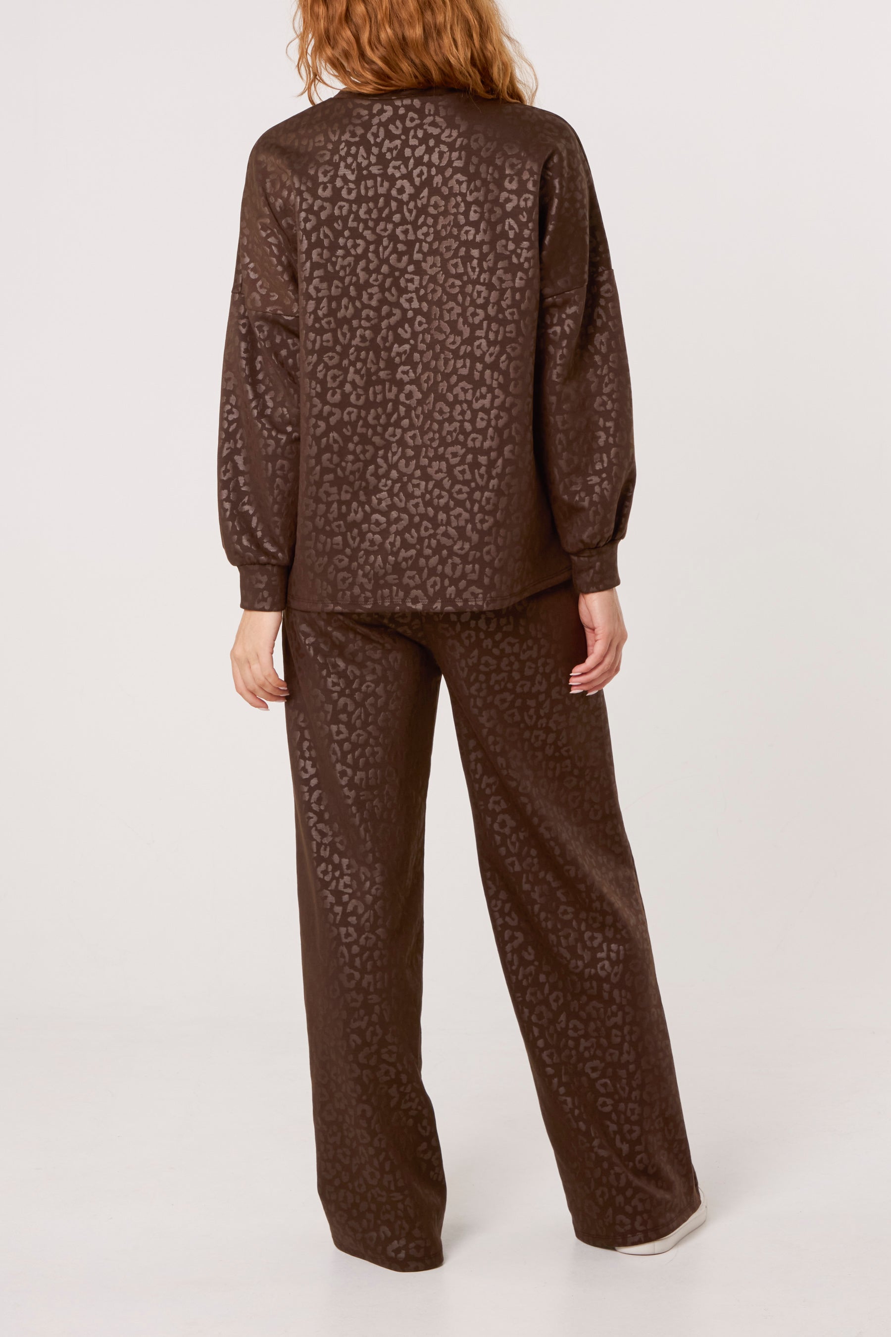 Cheetah Pattern Sweatshirt & Trousers