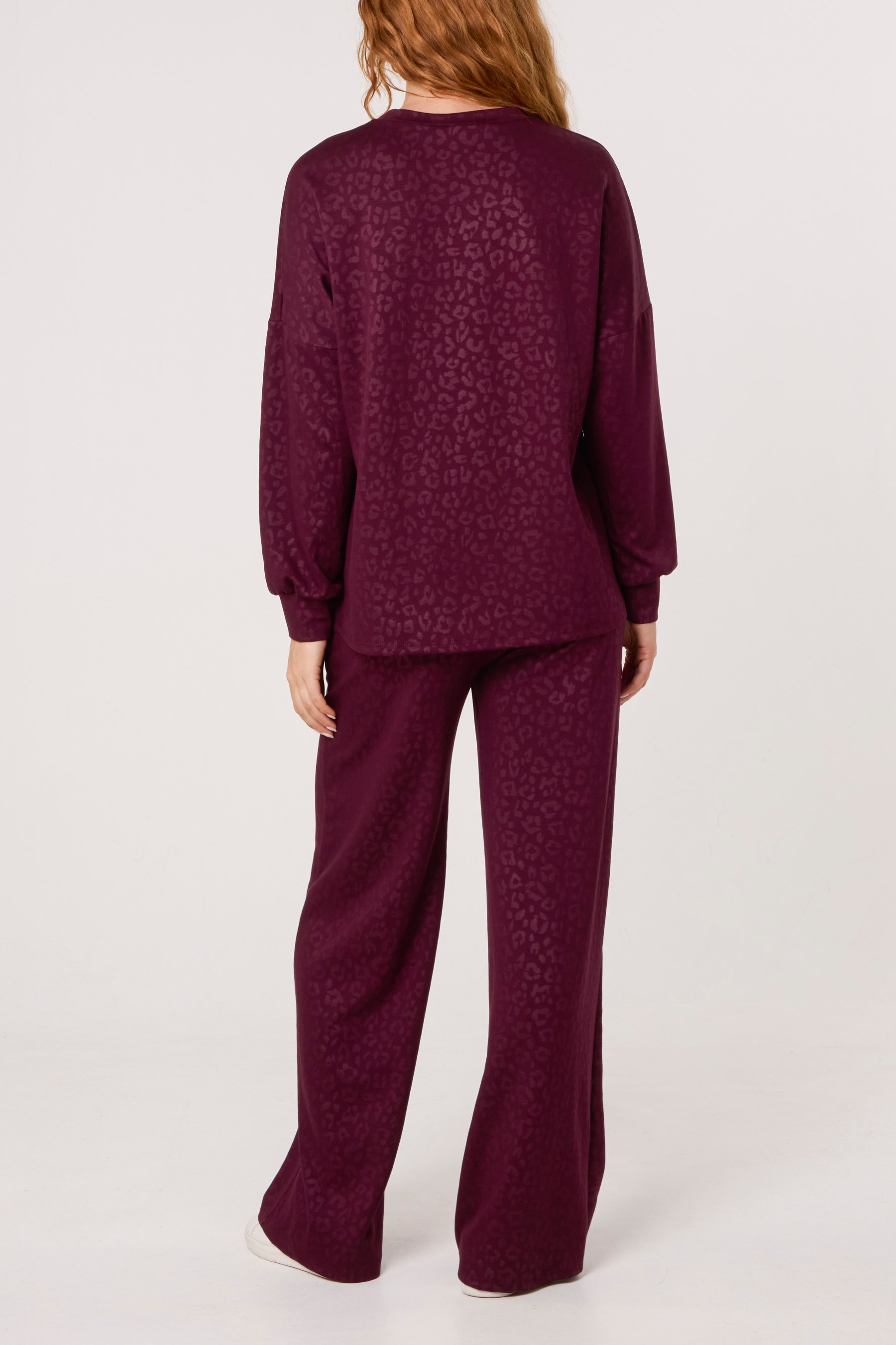 Cheetah Pattern Sweatshirt & Trousers