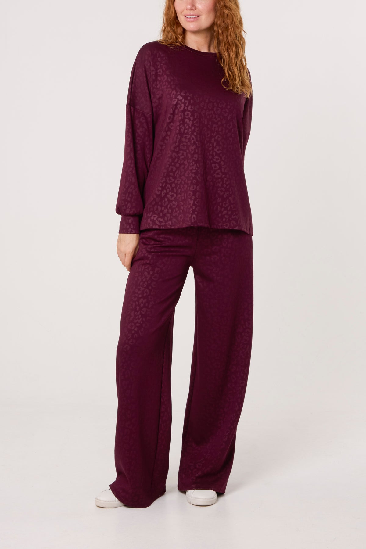 Cheetah Pattern Sweatshirt & Trousers