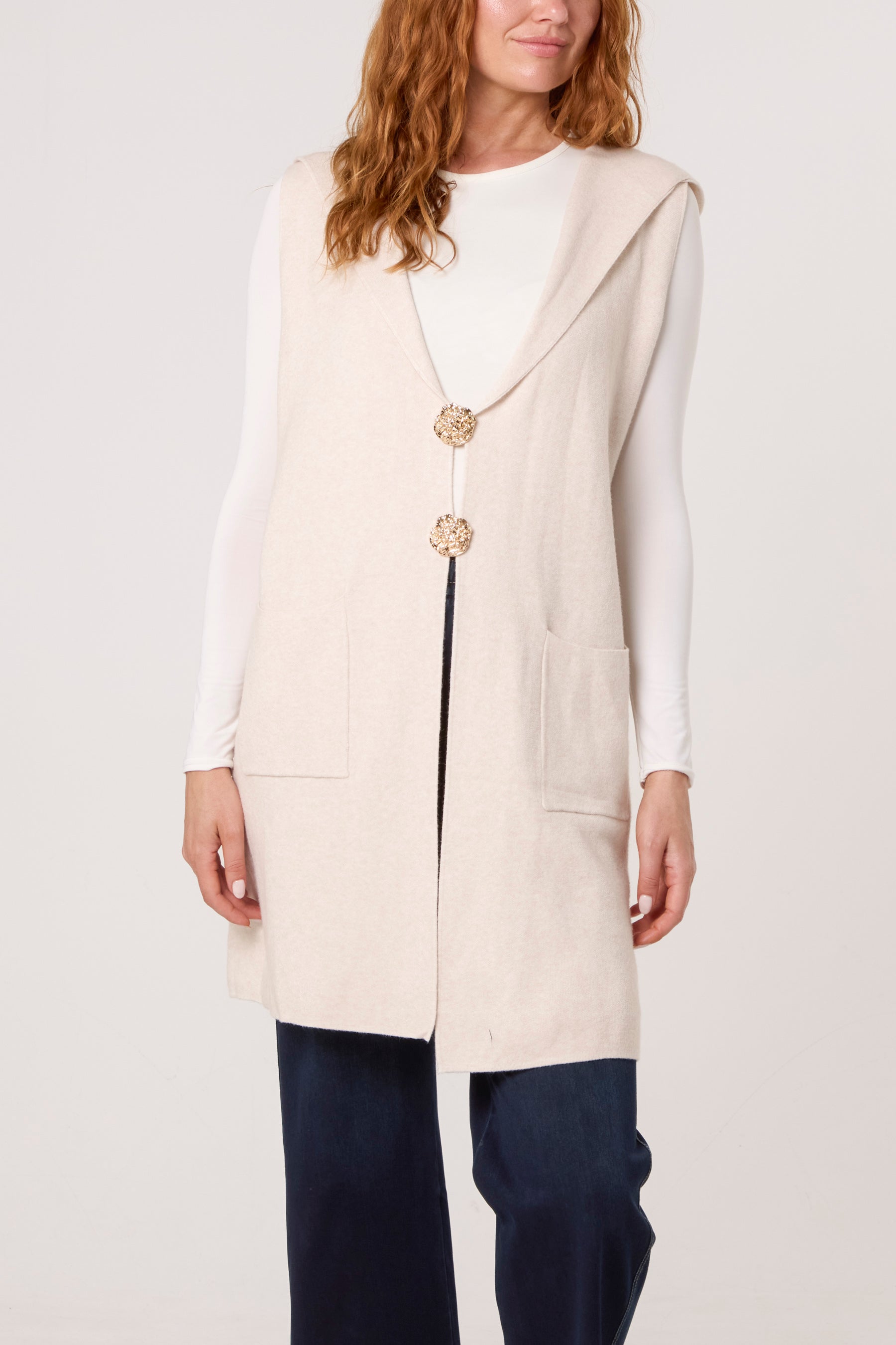 Hooded Gold Broch Waistcoat