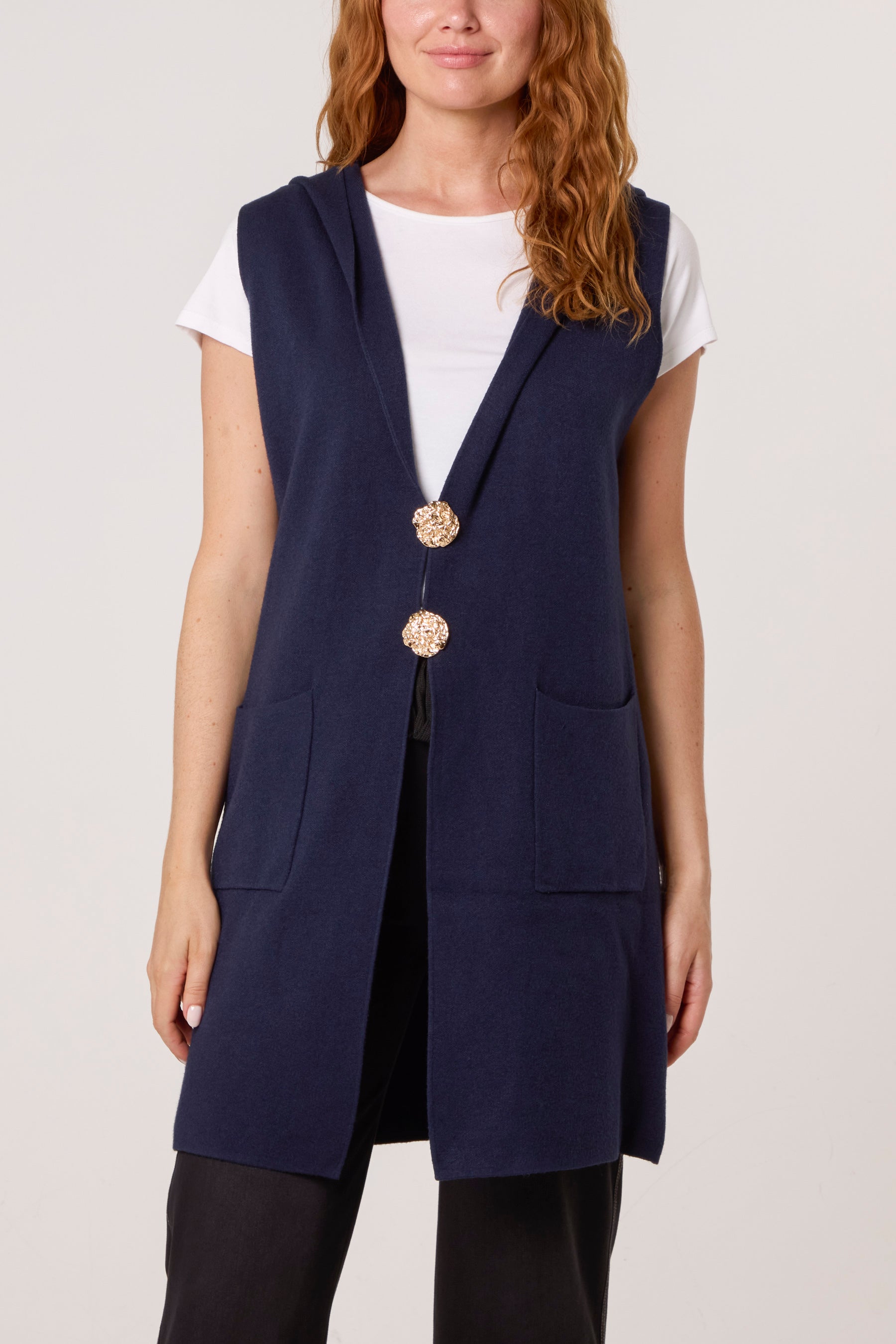 Hooded Gold Broch Waistcoat
