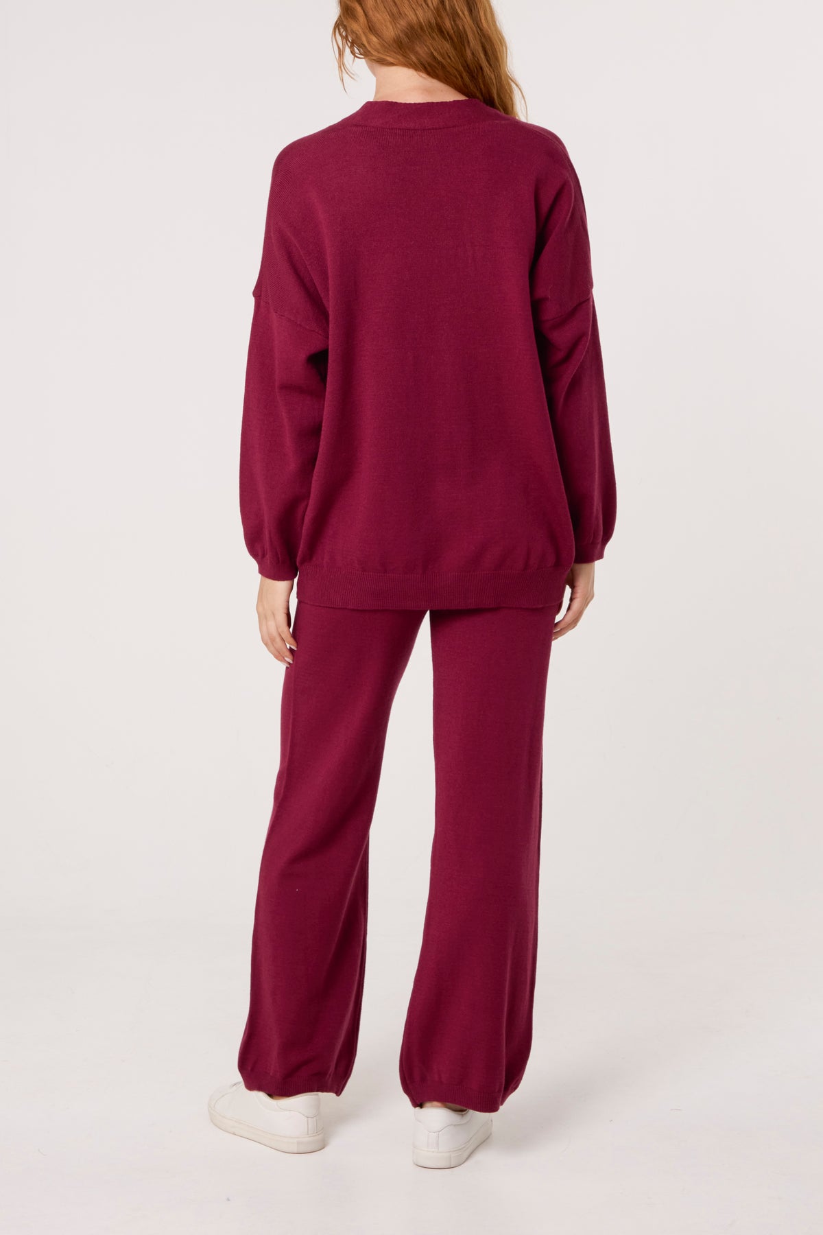 V-Neck Cardigan & Trousers Set