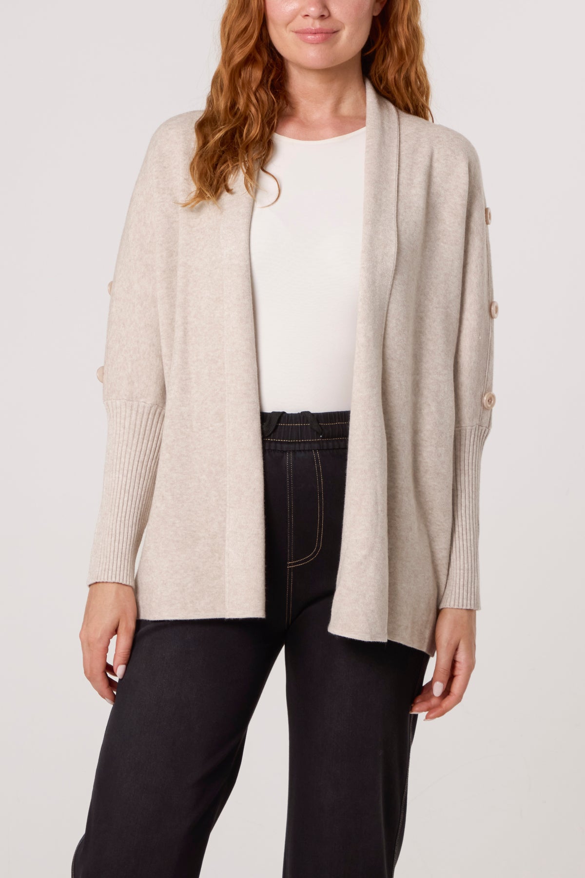 Longline Button Detail Cardigan