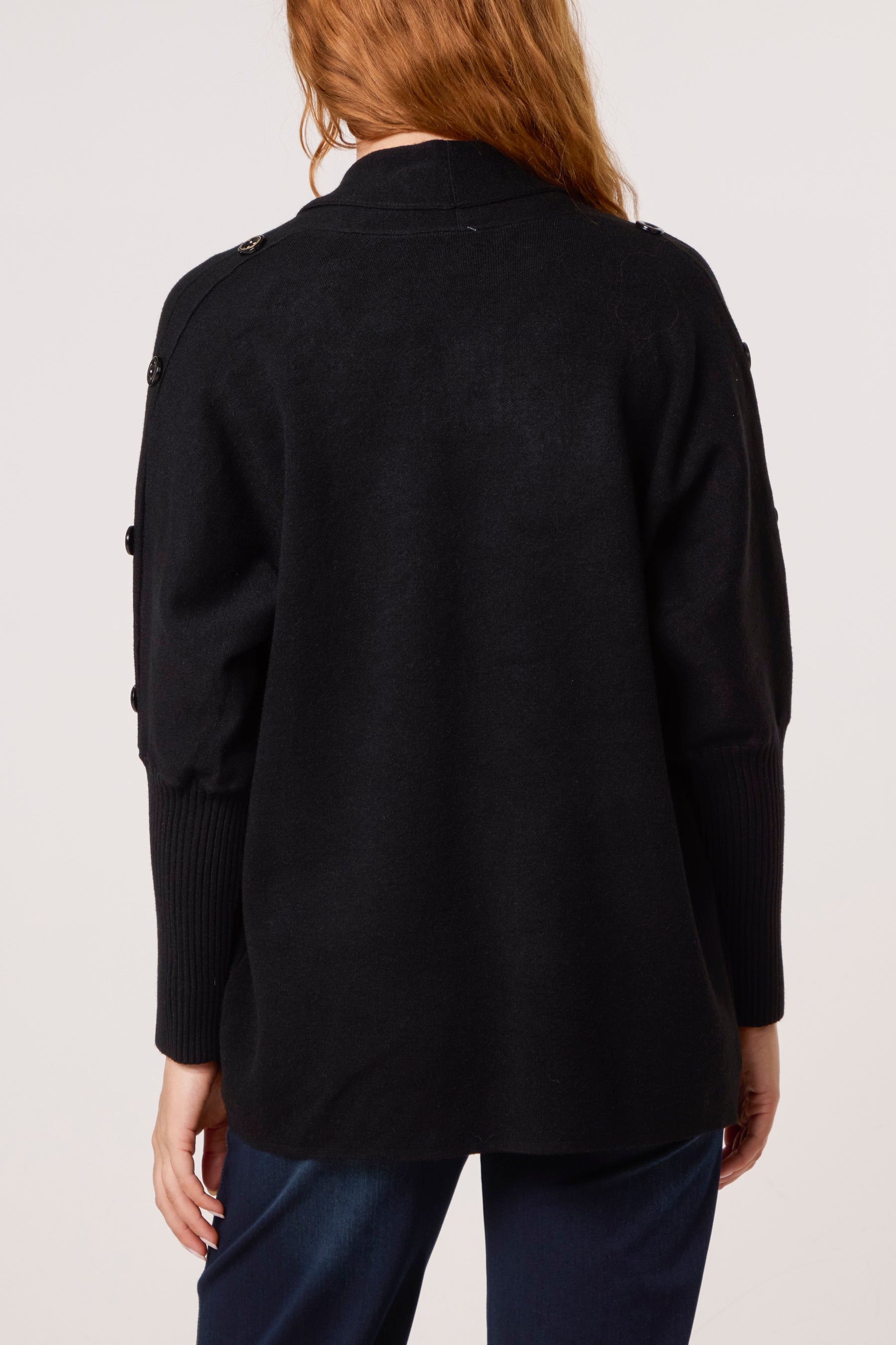 Longline Button Detail Cardigan