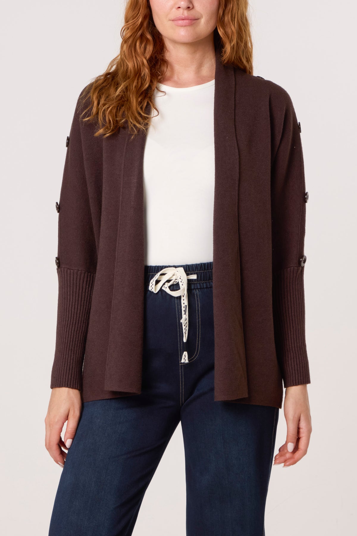 Longline Button Detail Cardigan