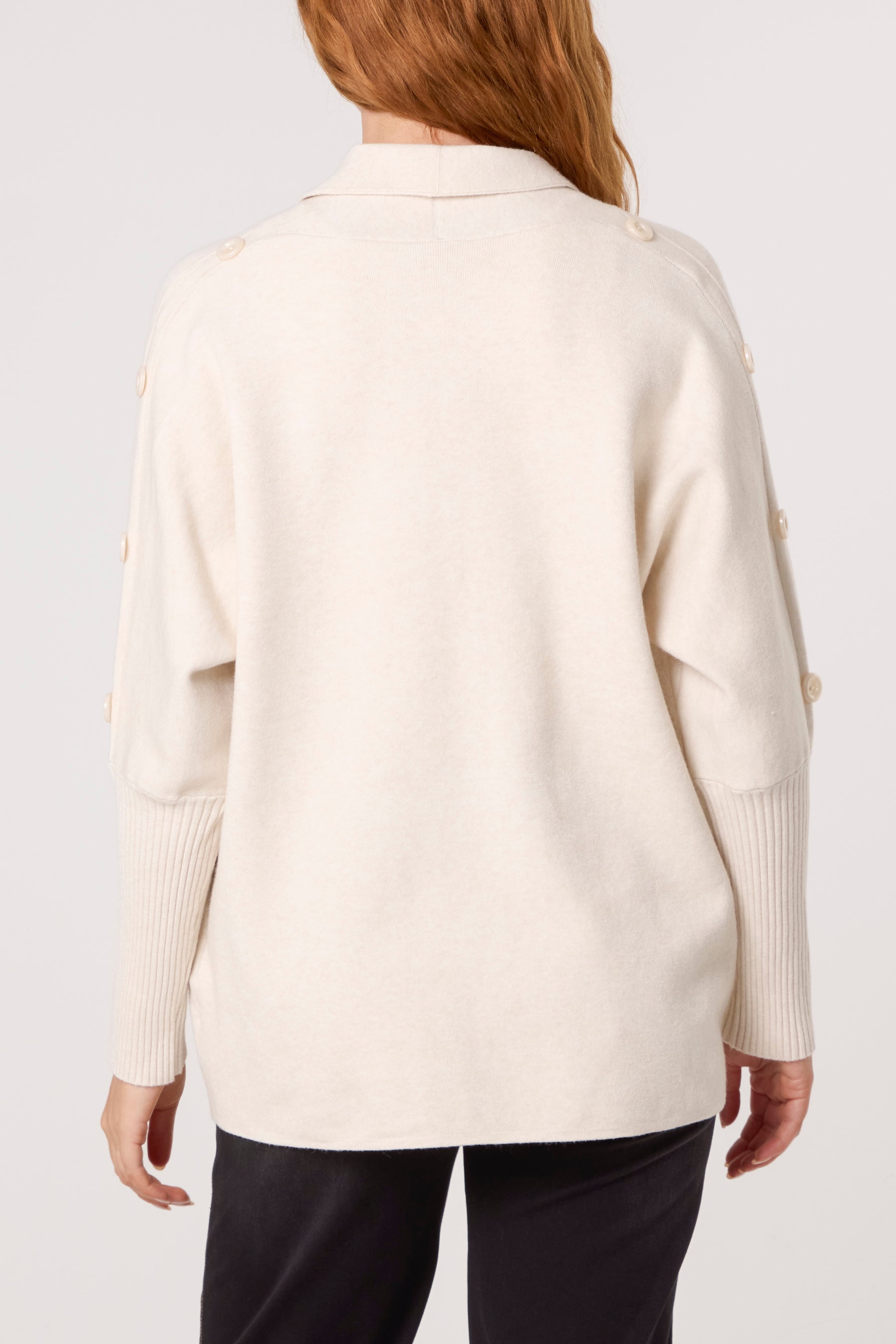 Longline Button Detail Cardigan