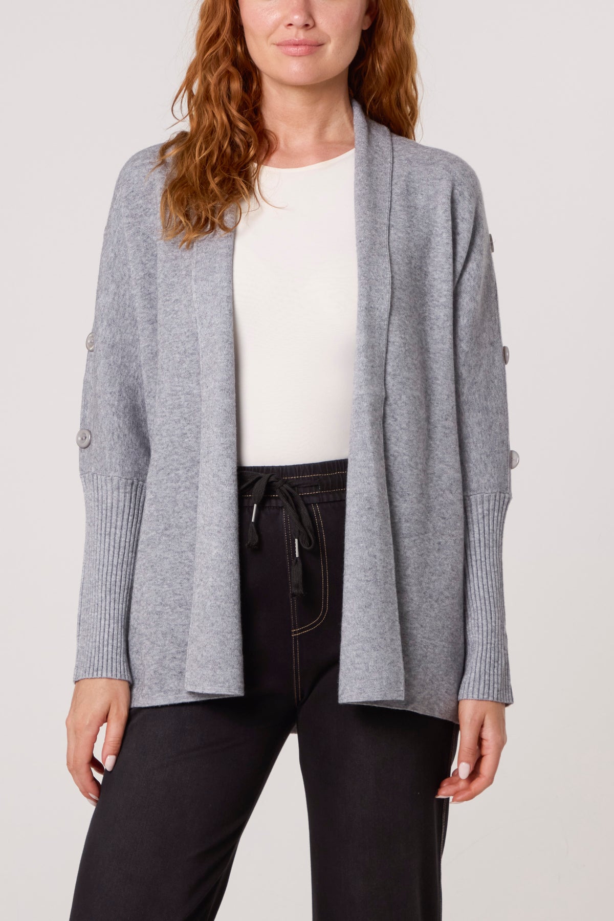 Longline Button Detail Cardigan