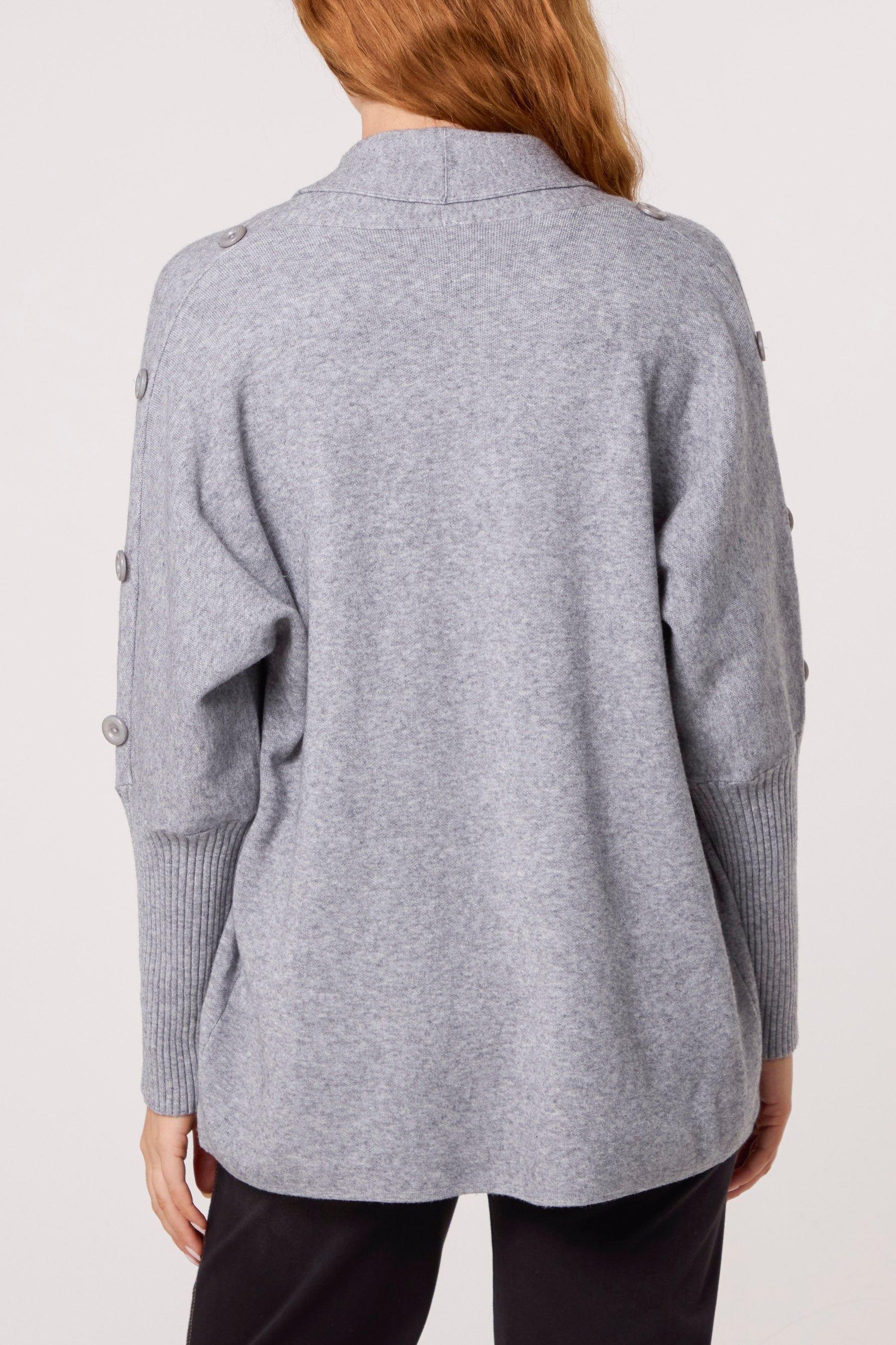 Longline Button Detail Cardigan