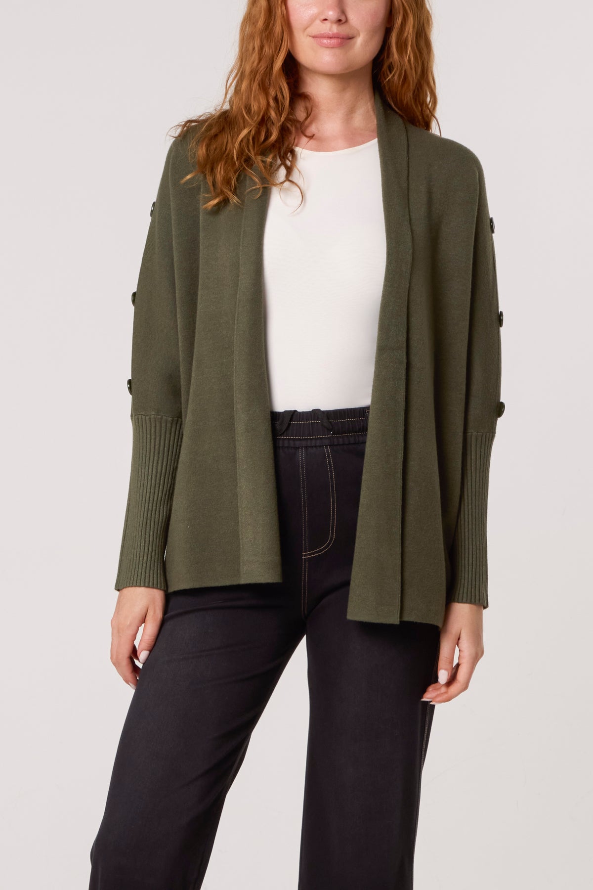 Longline Button Detail Cardigan