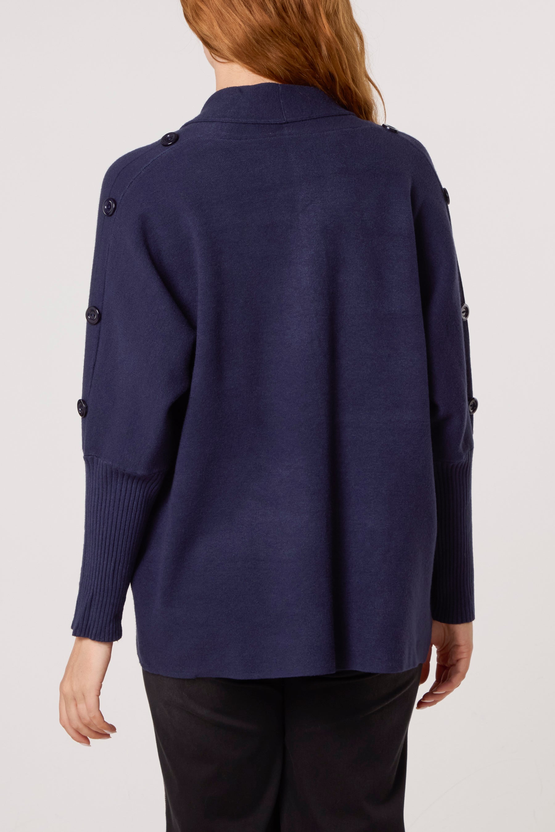Longline Button Detail Cardigan