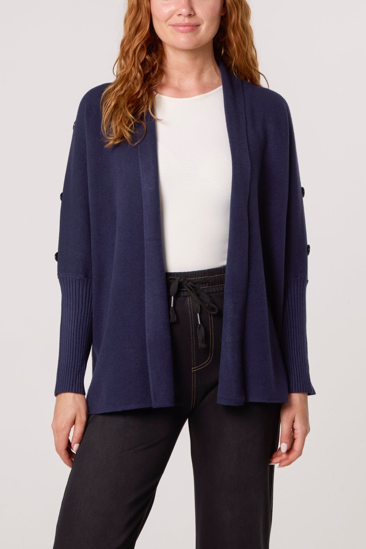Longline Button Detail Cardigan