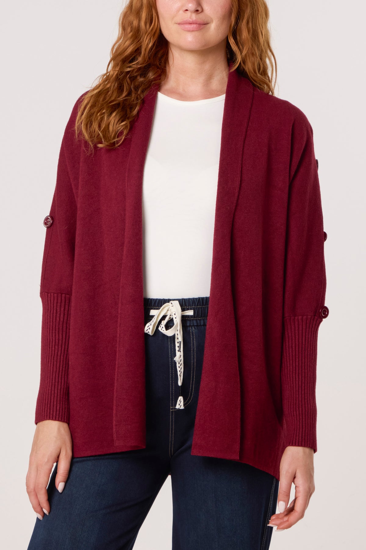 Longline Button Detail Cardigan