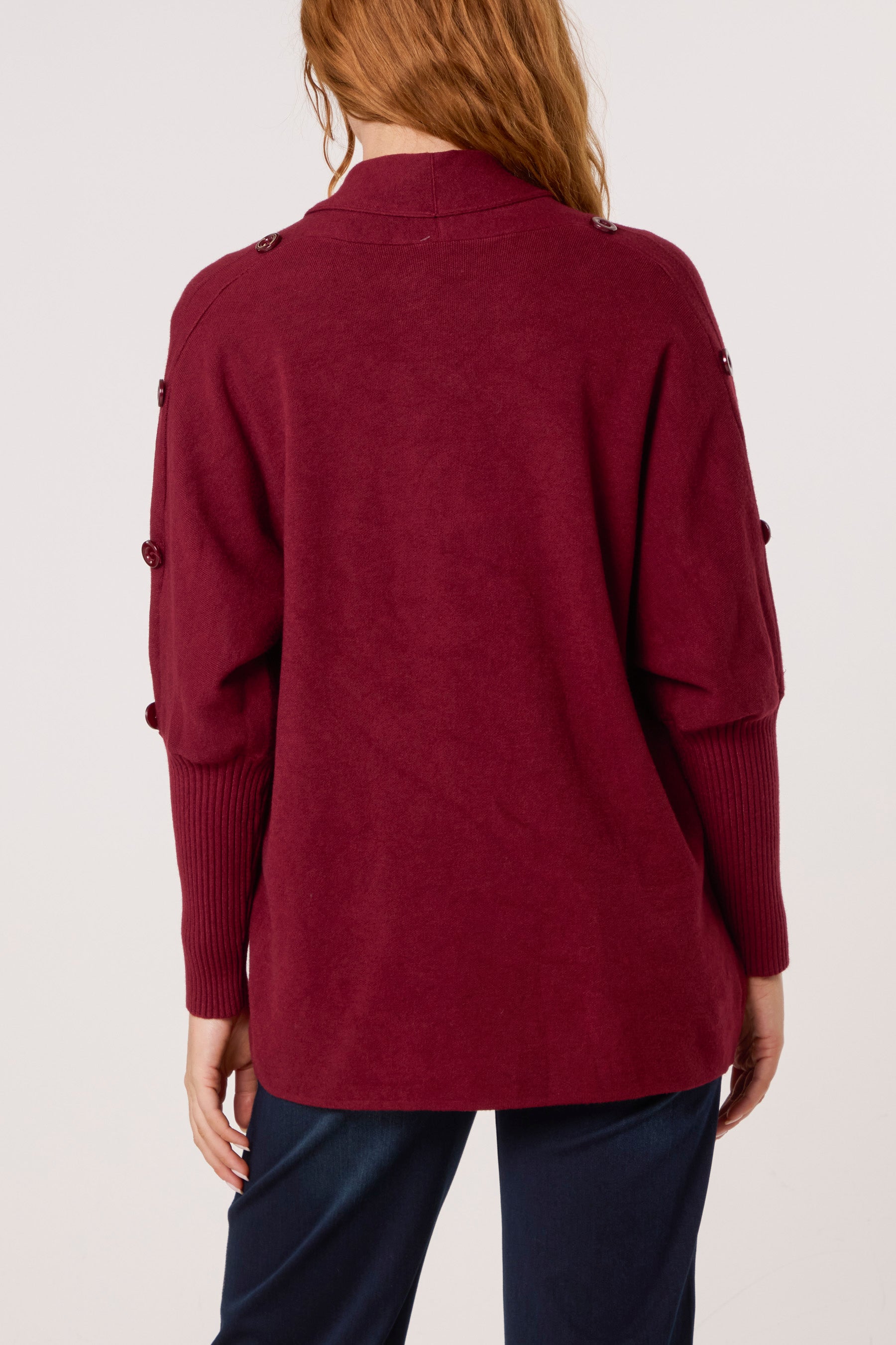 Longline Button Detail Cardigan