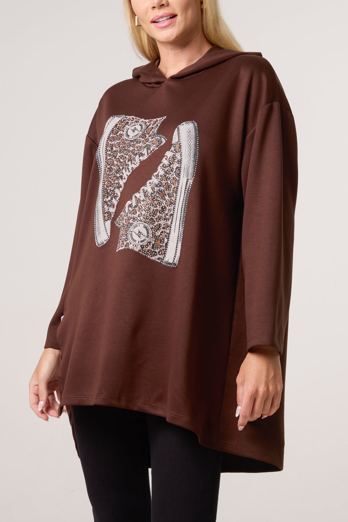 Diamante Trainer Print Hoodie