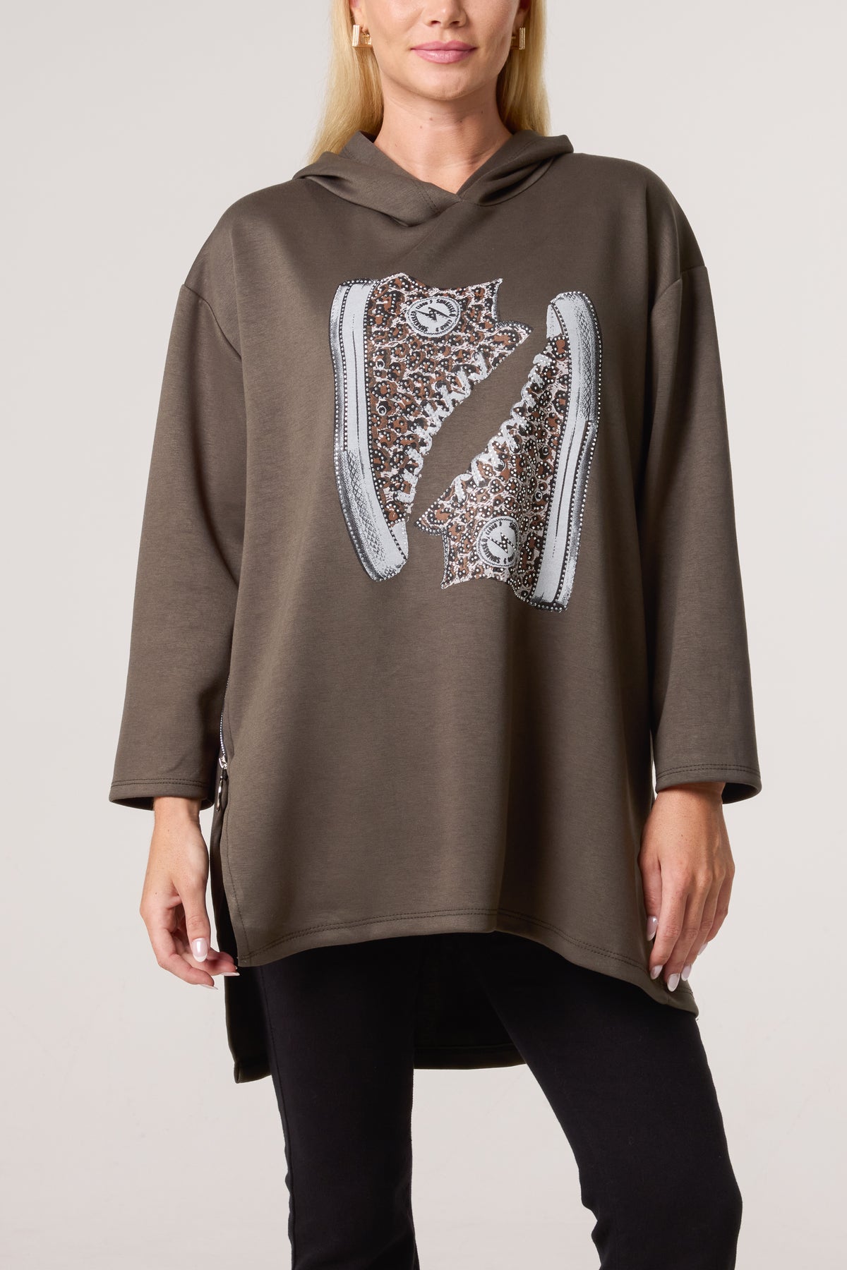 Diamante Trainer Print Hoodie