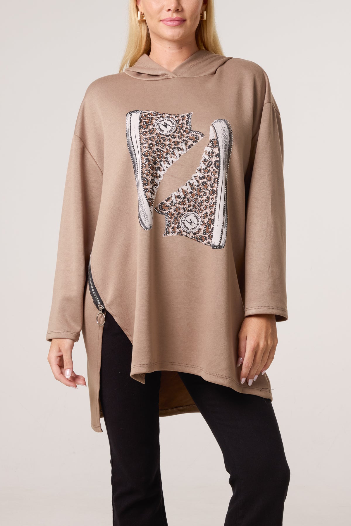 Diamante Trainer Print Hoodie