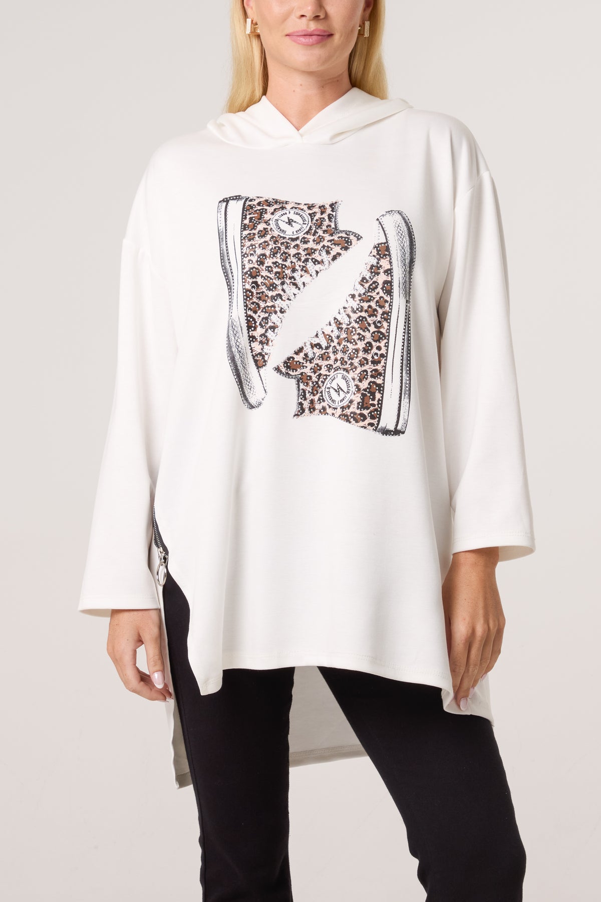 Diamante Trainer Print Hoodie