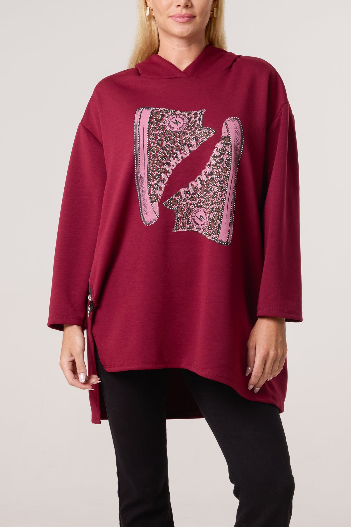 Diamante Trainer Print Hoodie
