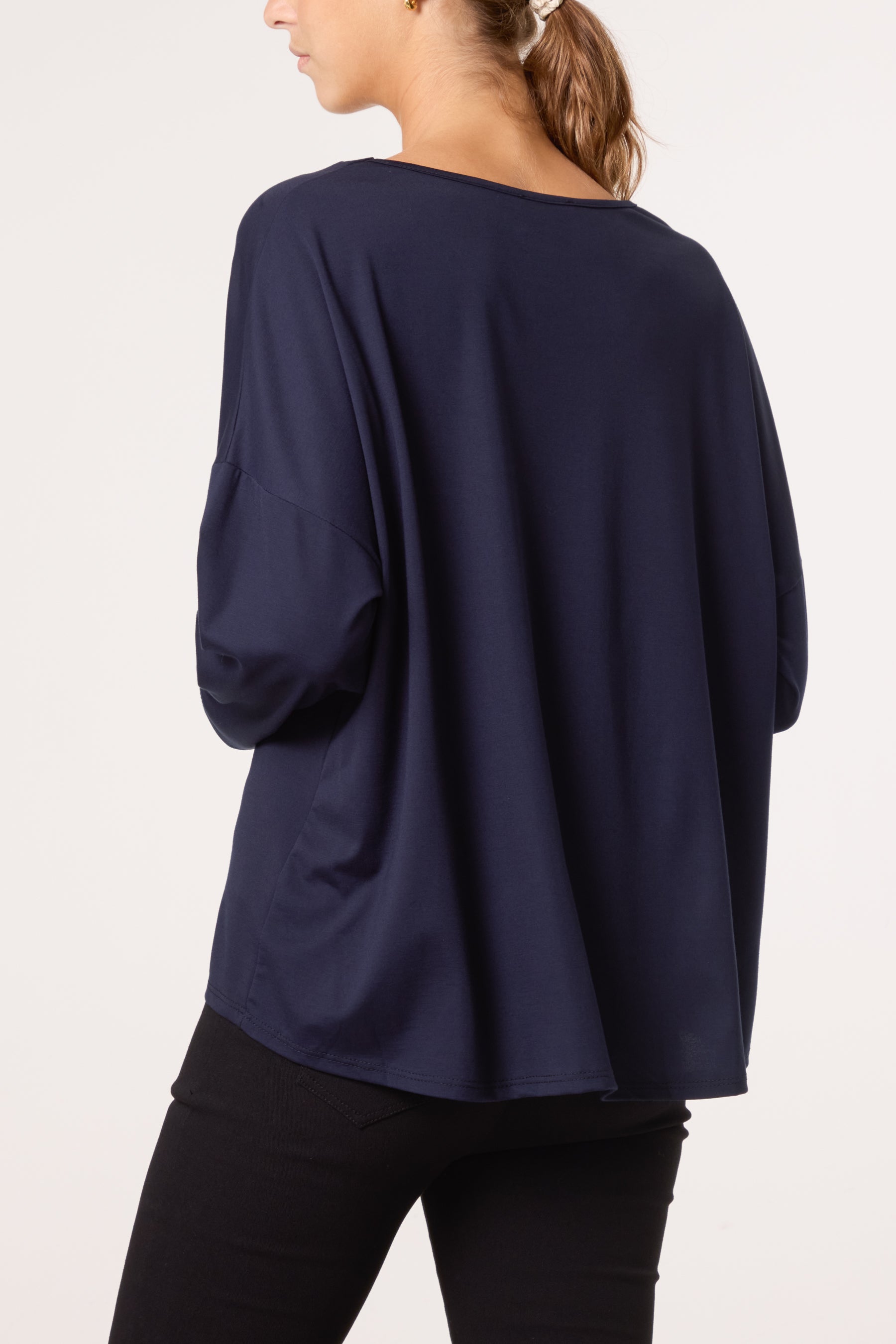 V-Neck Long Sleeve Basic T-Shirt