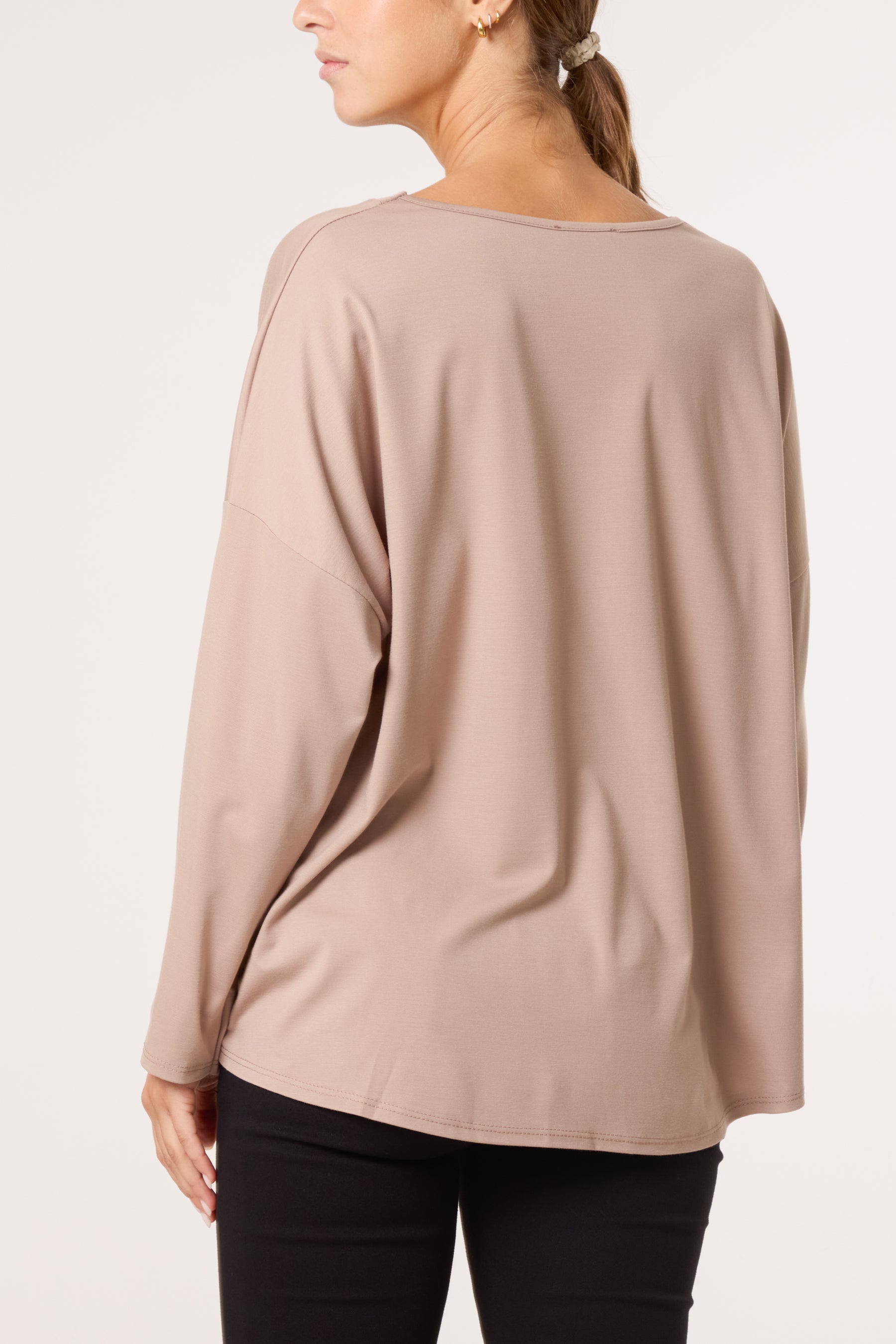 V-Neck Long Sleeve Basic T-Shirt