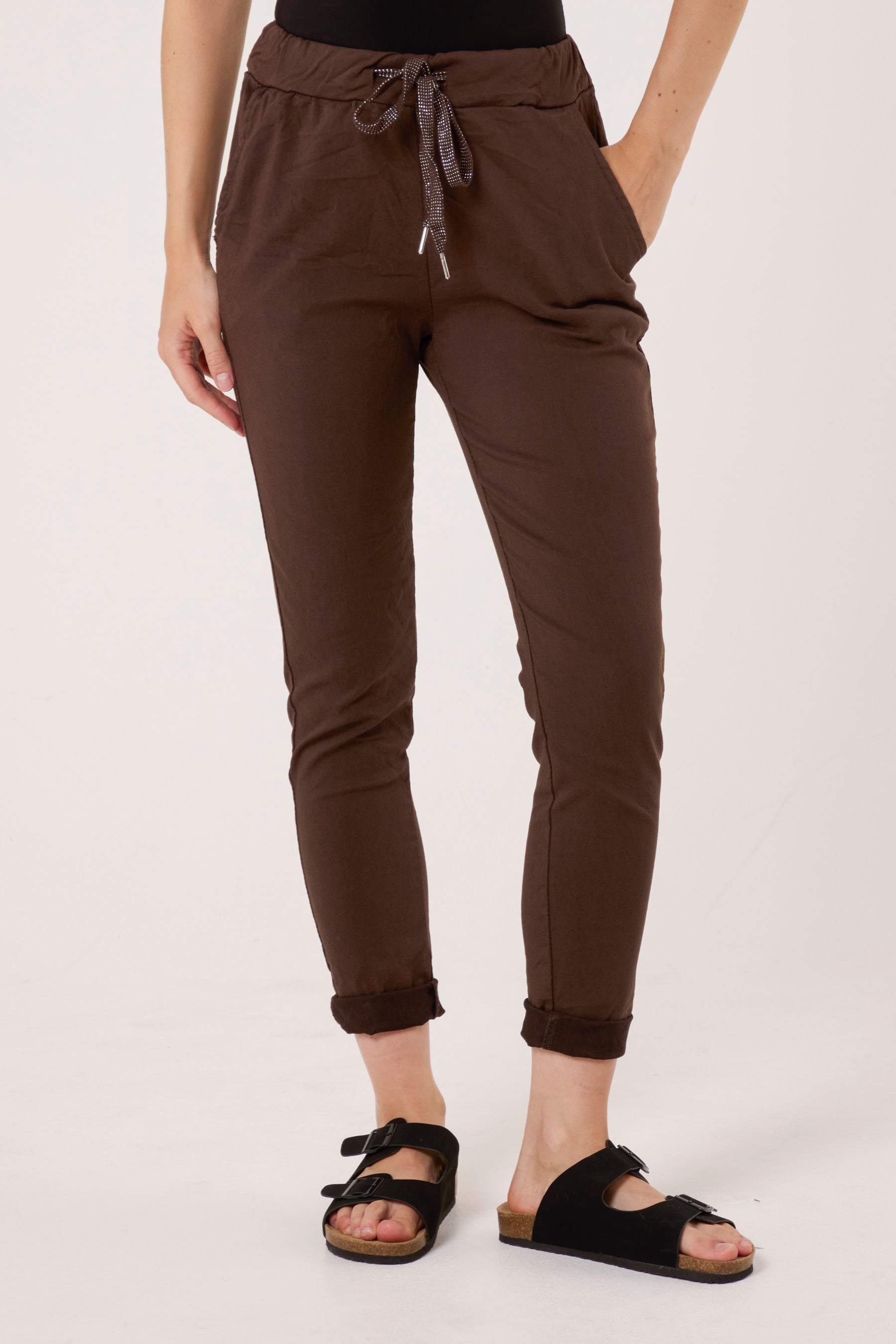 Magic Plain Super Stretch Crushed Trousers