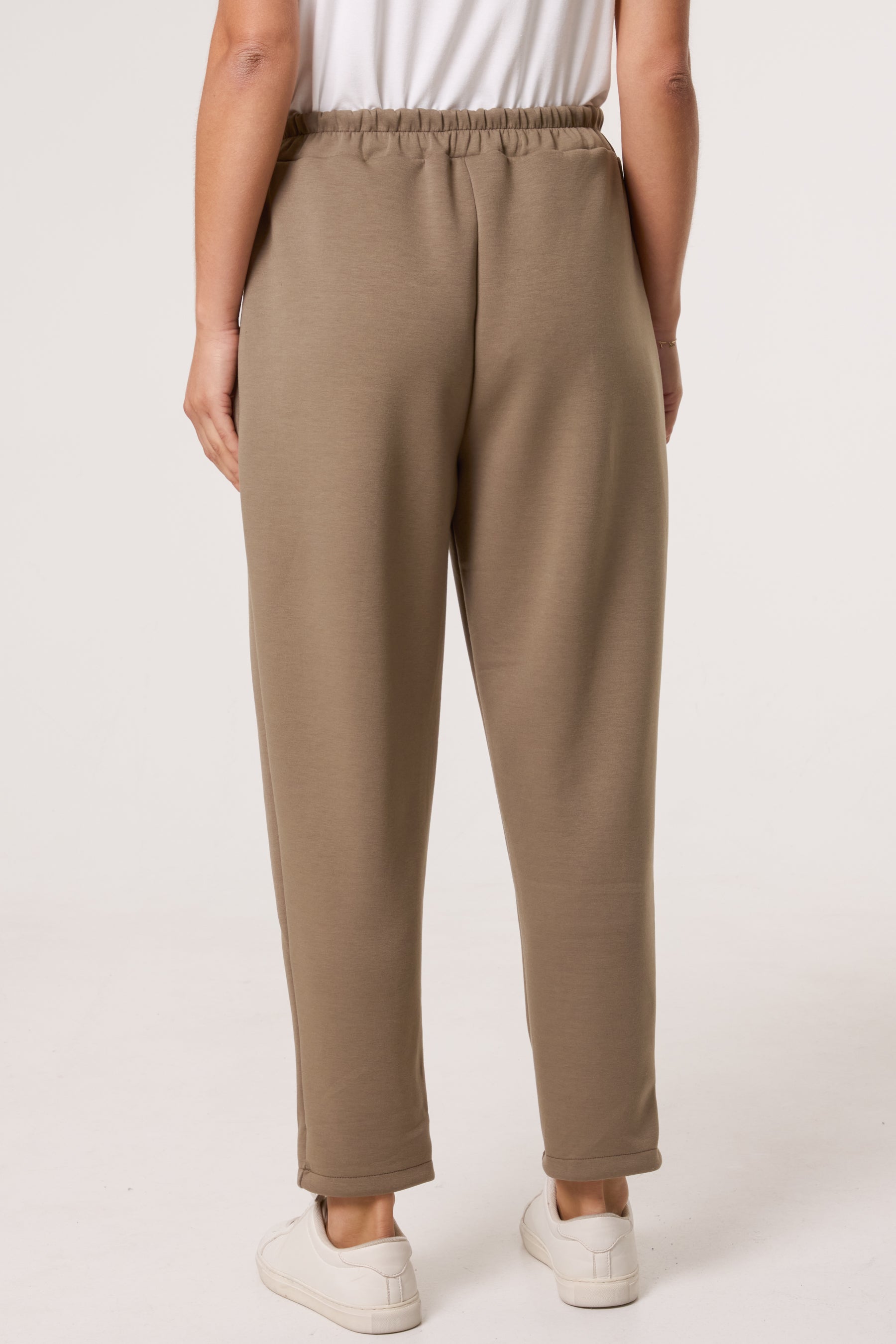 Gold Button Detail Soft Touch Trousers