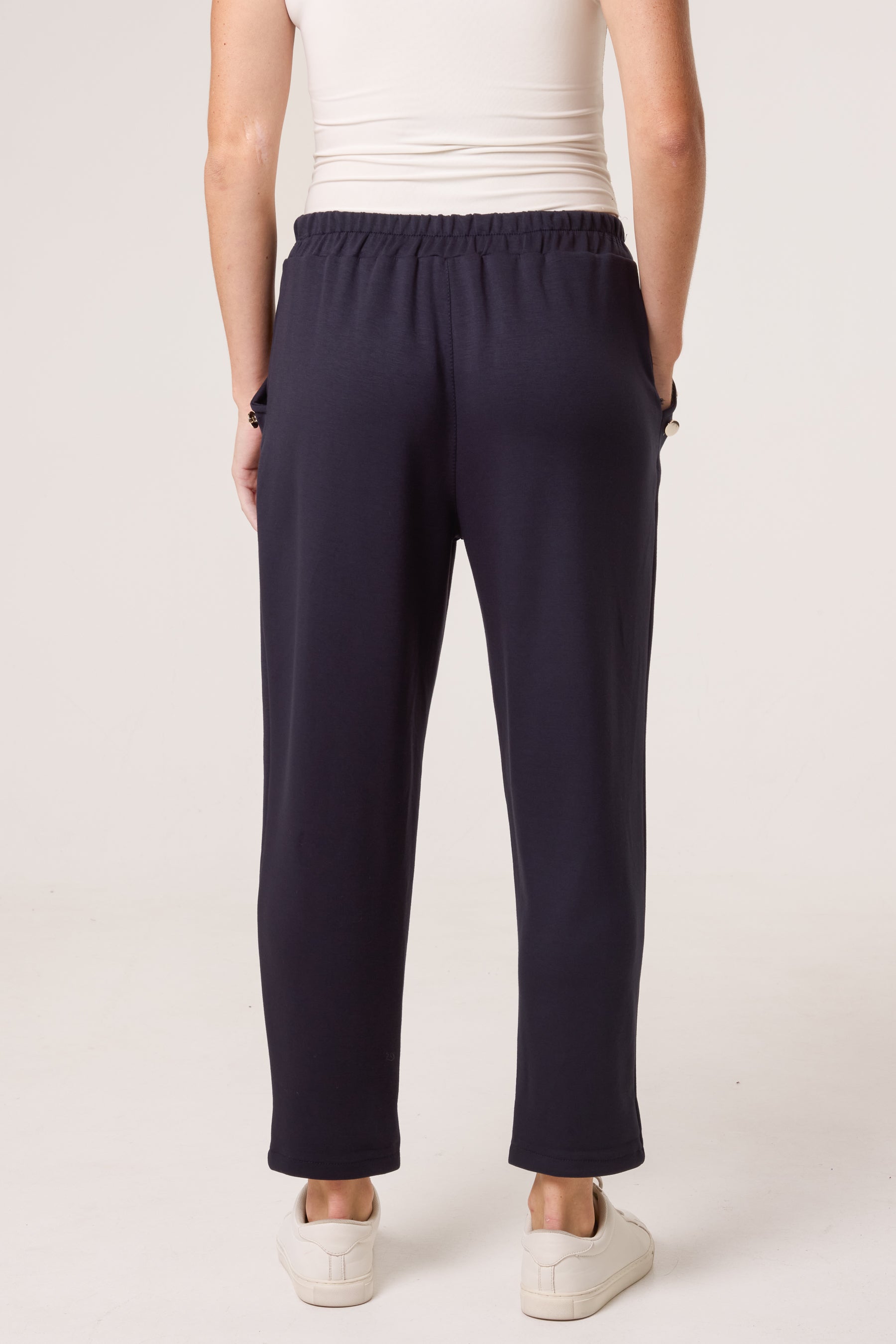 Gold Button Detail Soft Touch Trousers