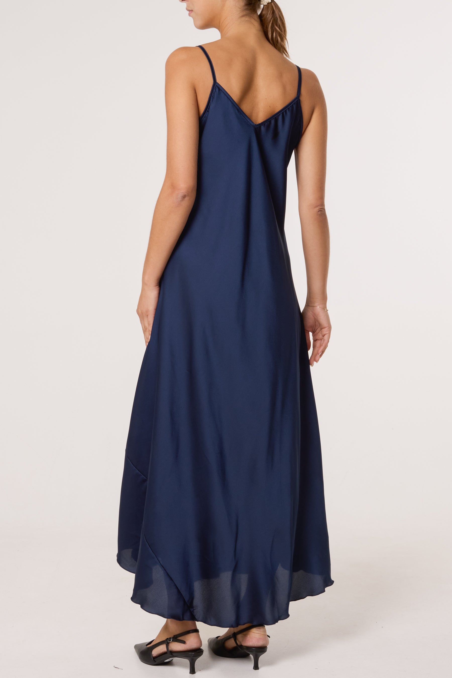 Strappy Satin Maxi Dress