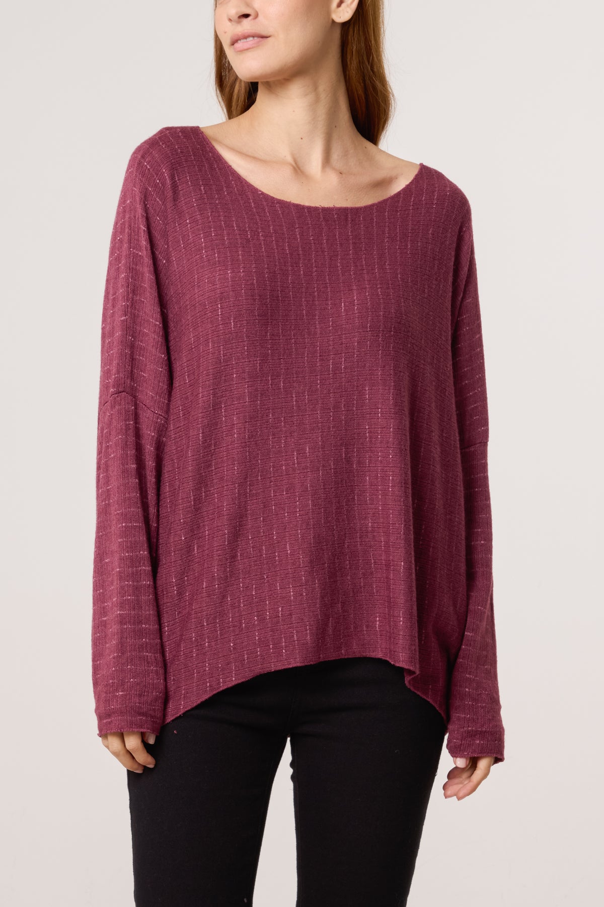Texture Wool Blend Fine Knit Jumper