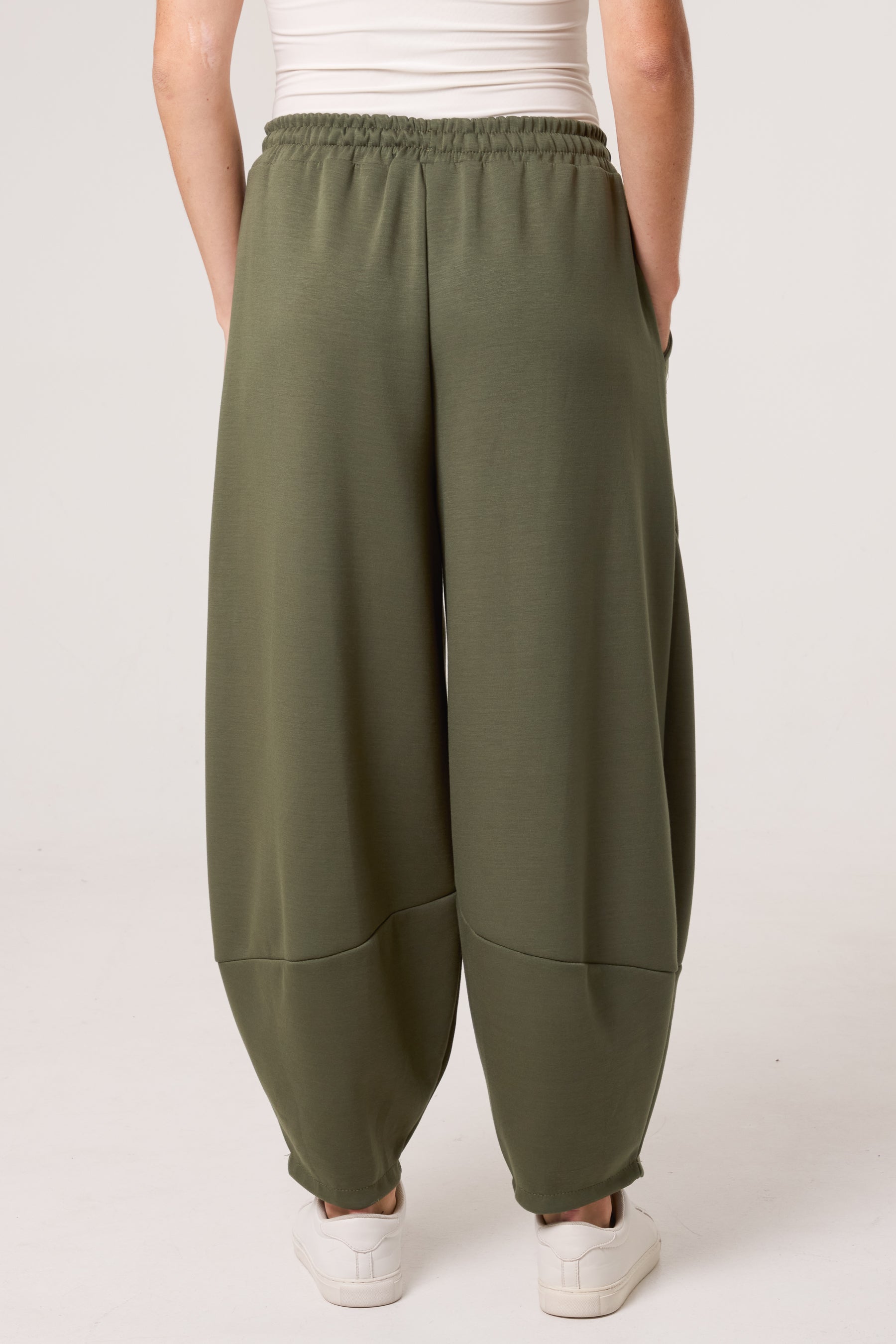 Soft Touch Barrel Leg Trousers