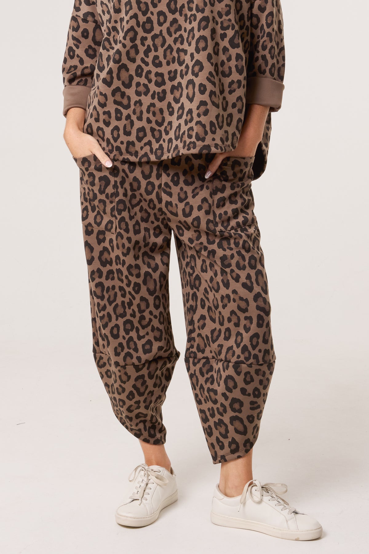 Leopard Print Tracksuit Bottoms