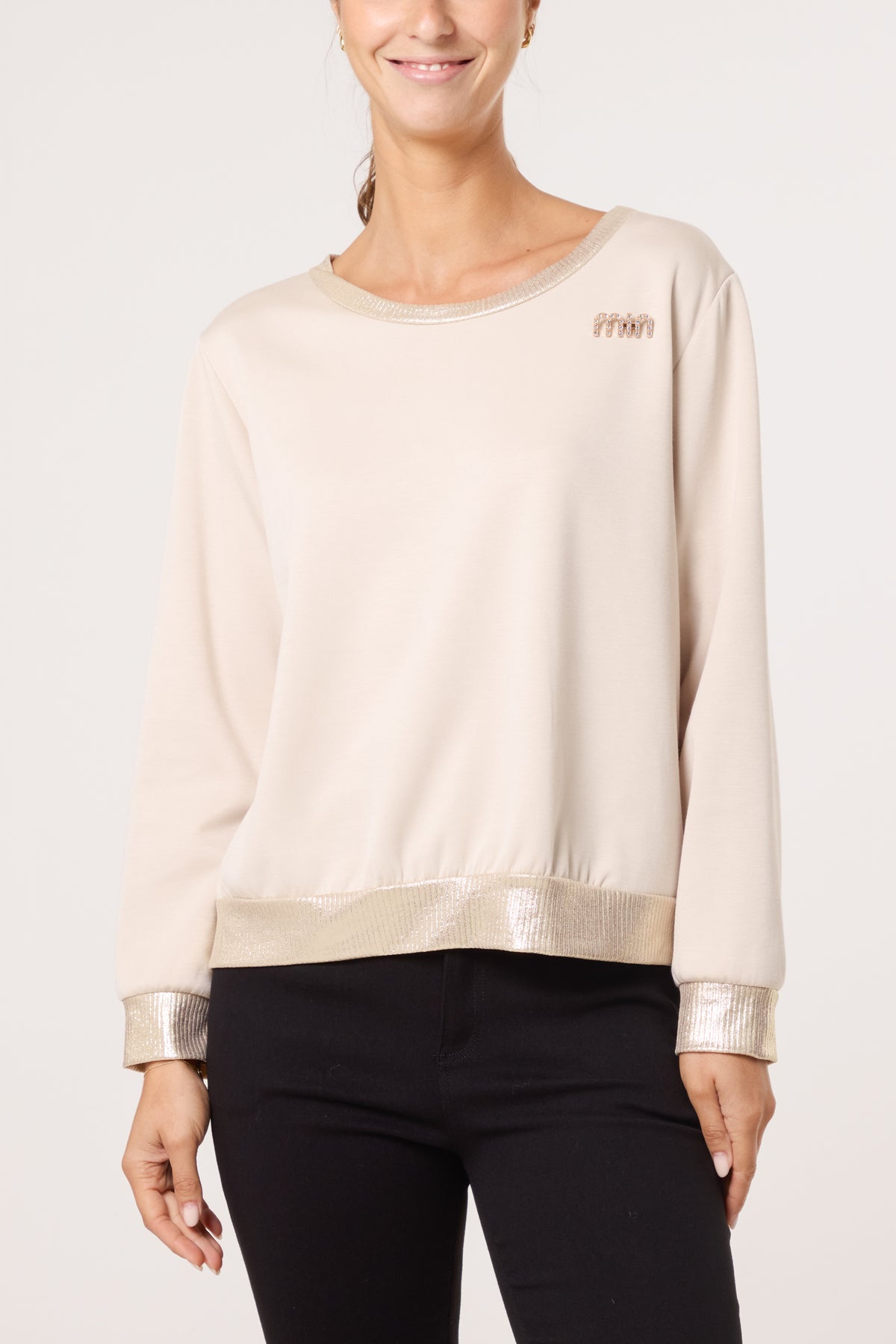 Shimmer Hem Detail Sweatshirt