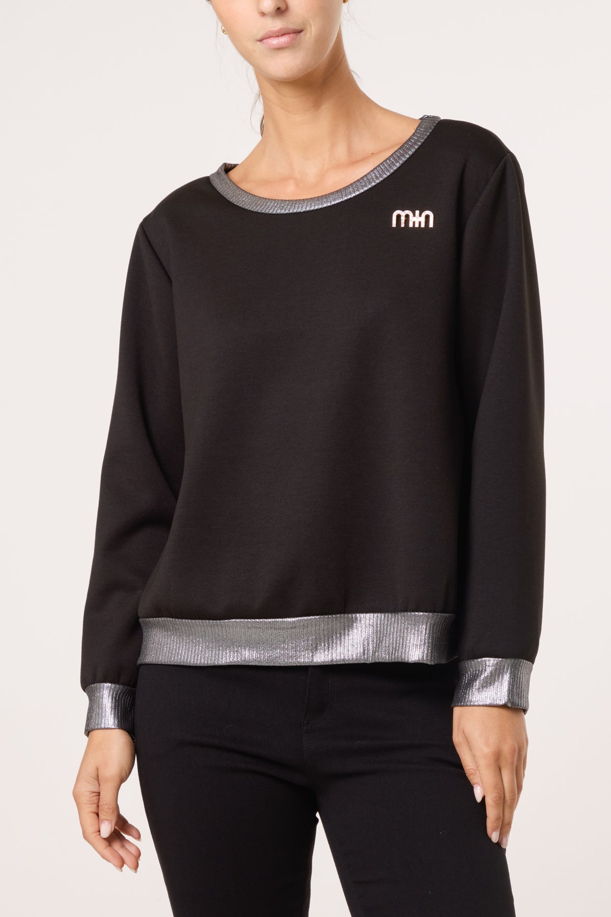 Shimmer Hem Detail Sweatshirt