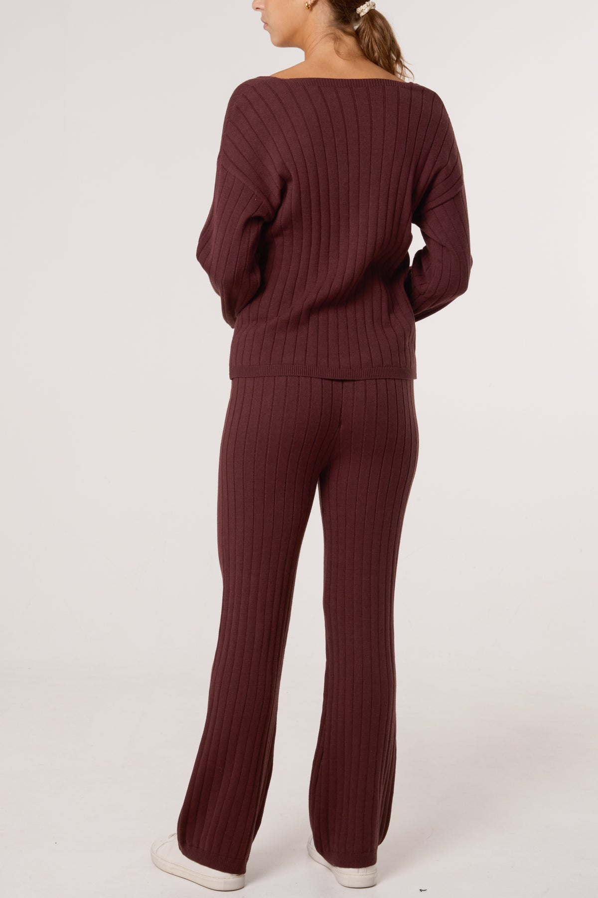 Ribbed Knit Jumper & Trousers Set