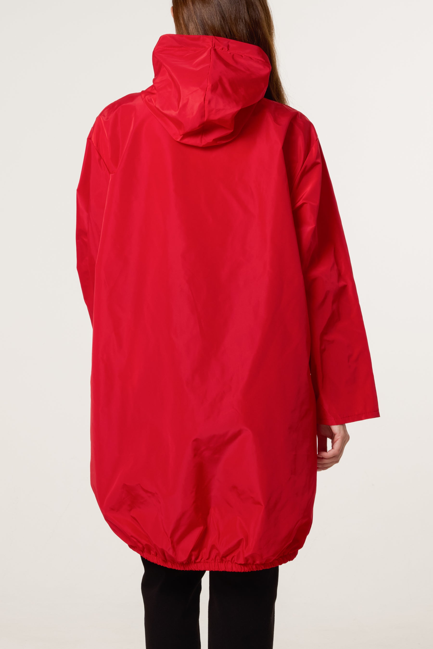 Zip Up Hooded Rain Coat