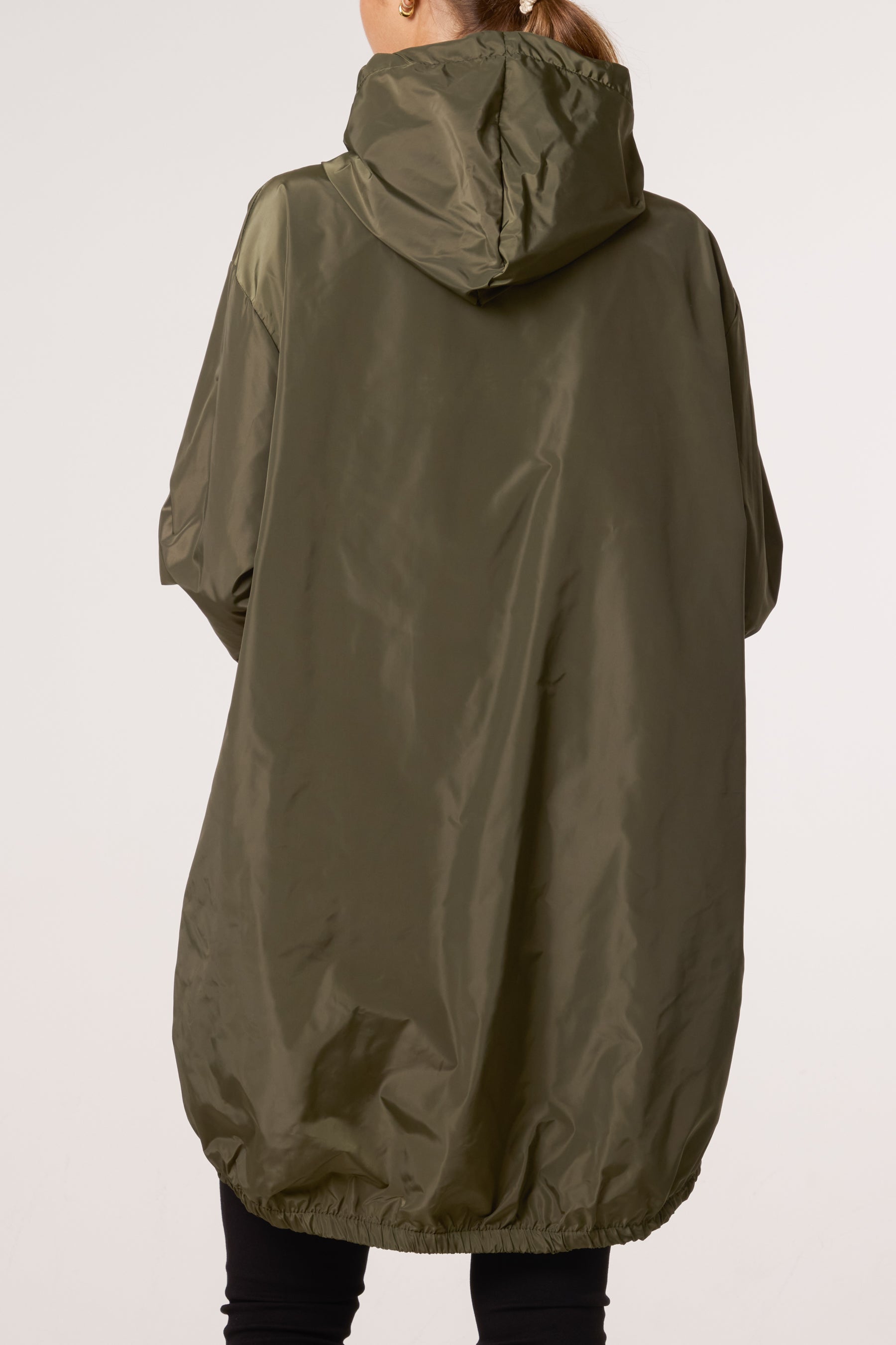 Zip Up Hooded Rain Coat