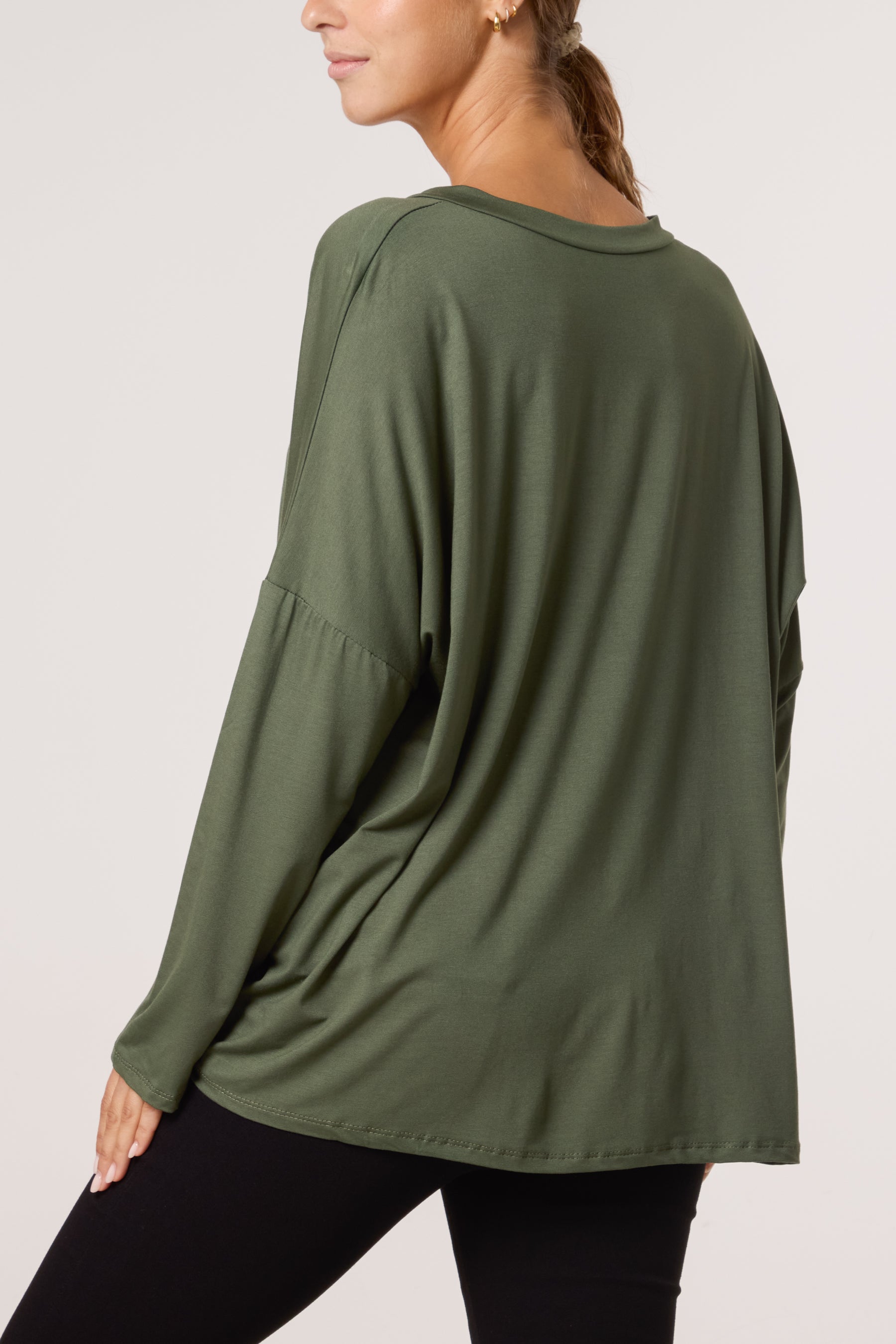 V-Neck Long Sleeve Basic T-Shirt