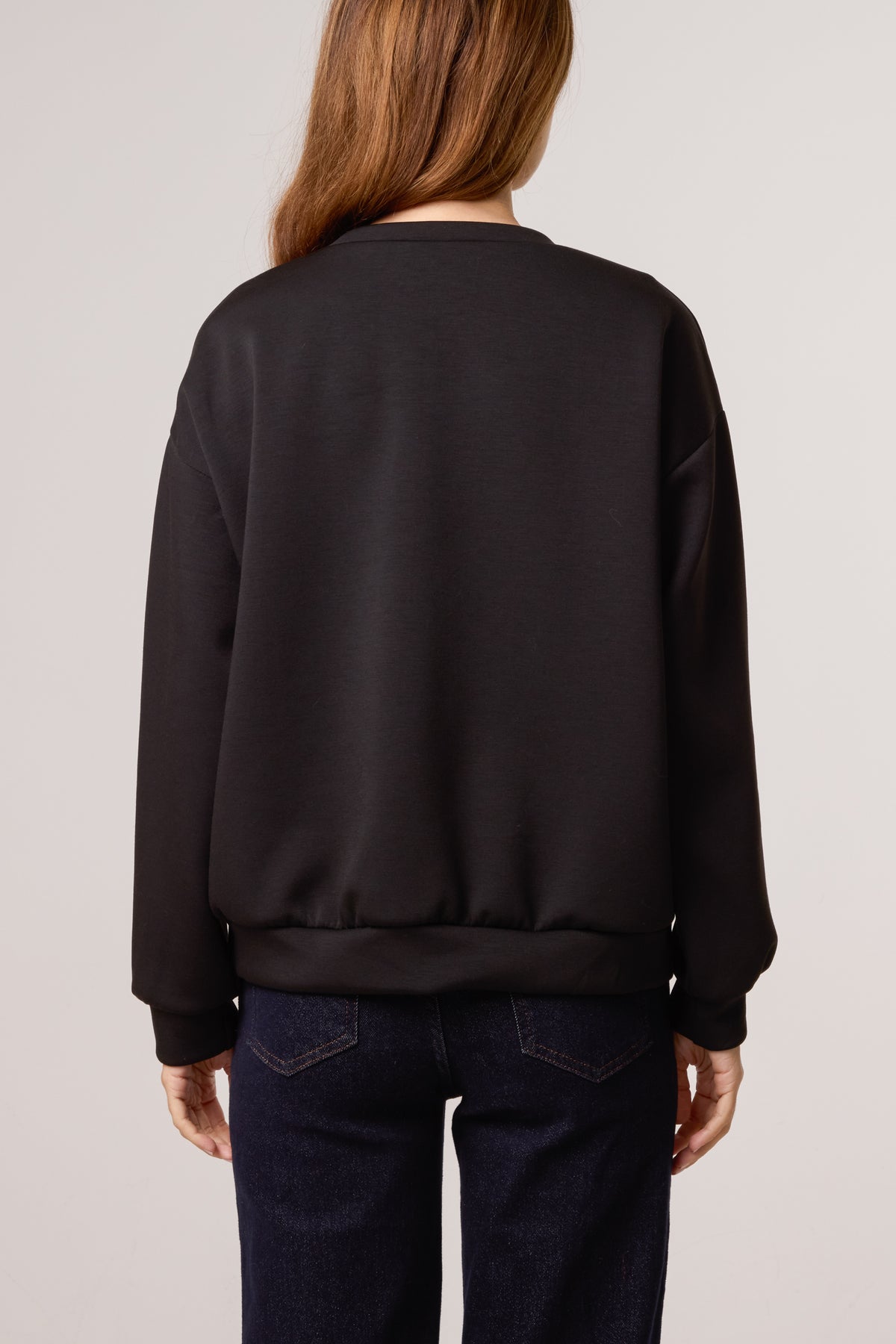 Embroidered Flower Soft Touch Sweatshirt