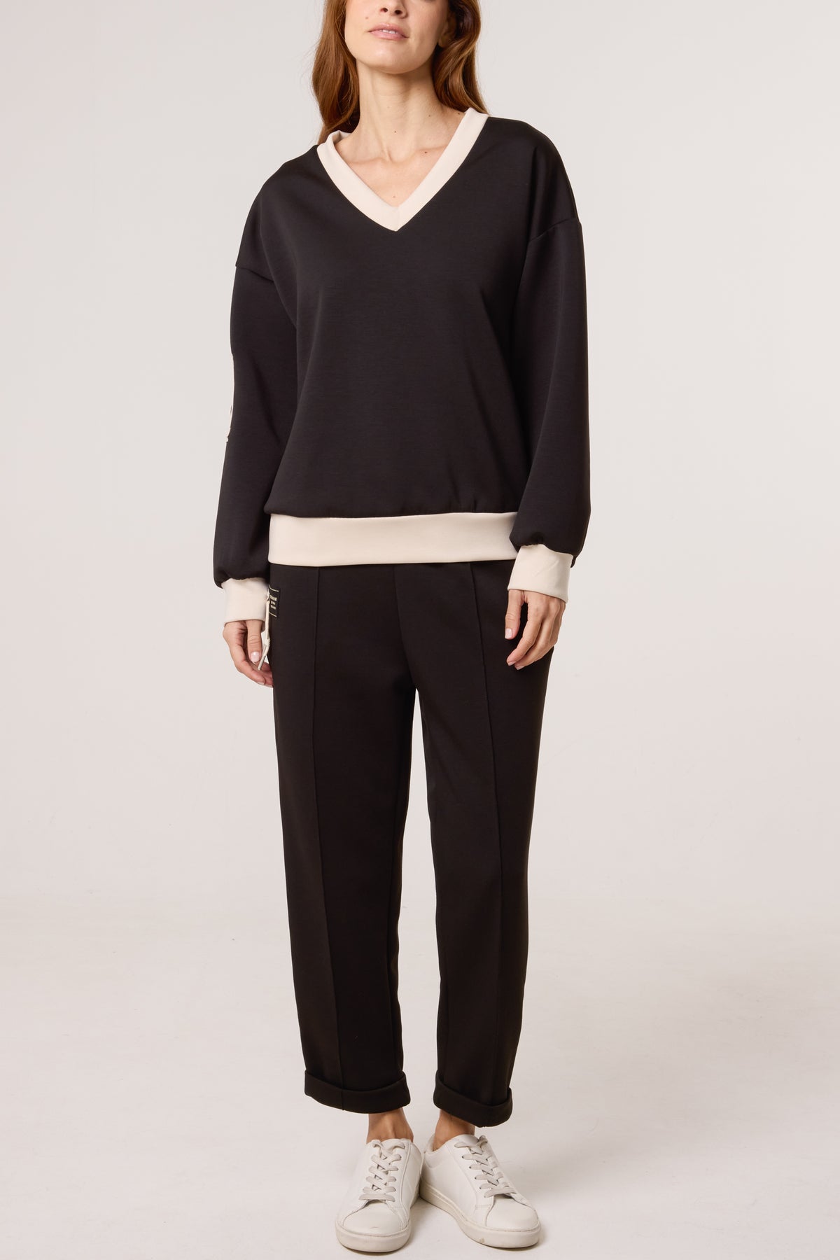 Contrast Border Soft Touch Tracksuit