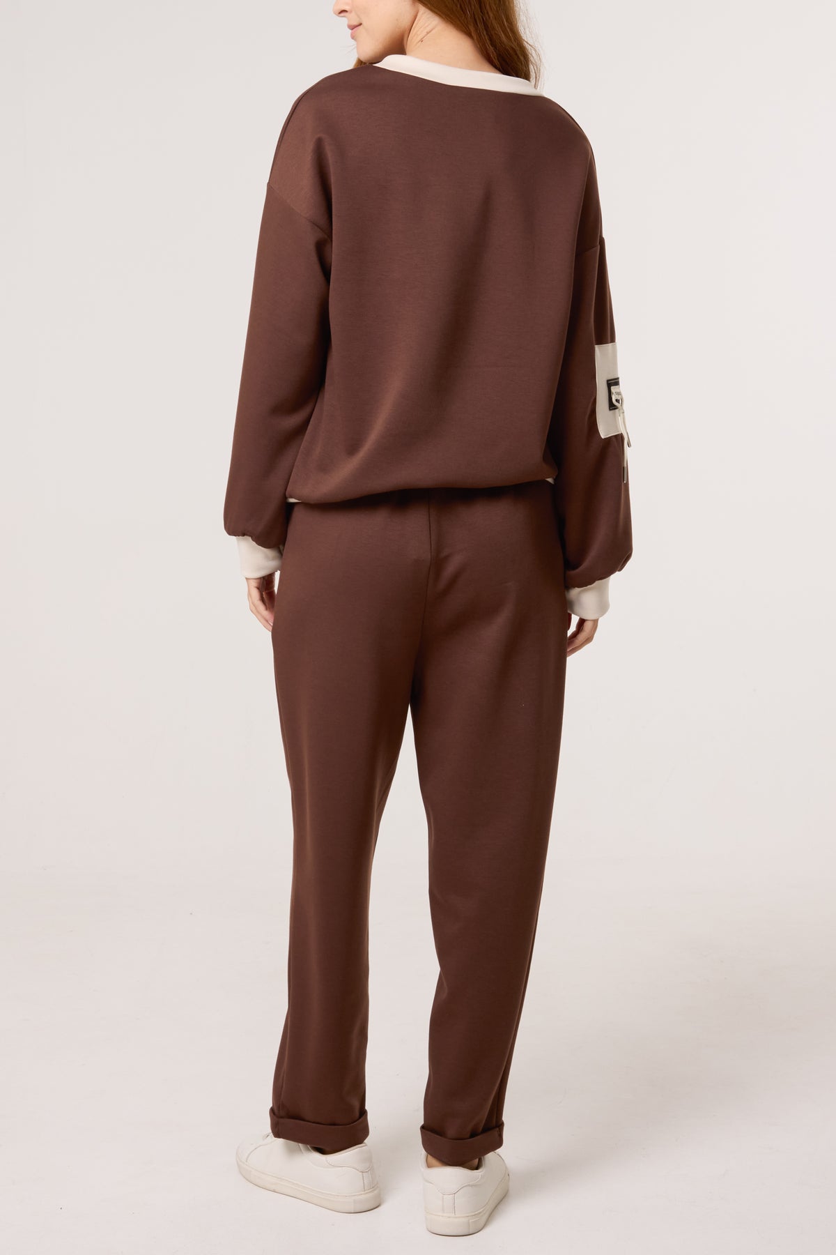 Contrast Border Soft Touch Tracksuit