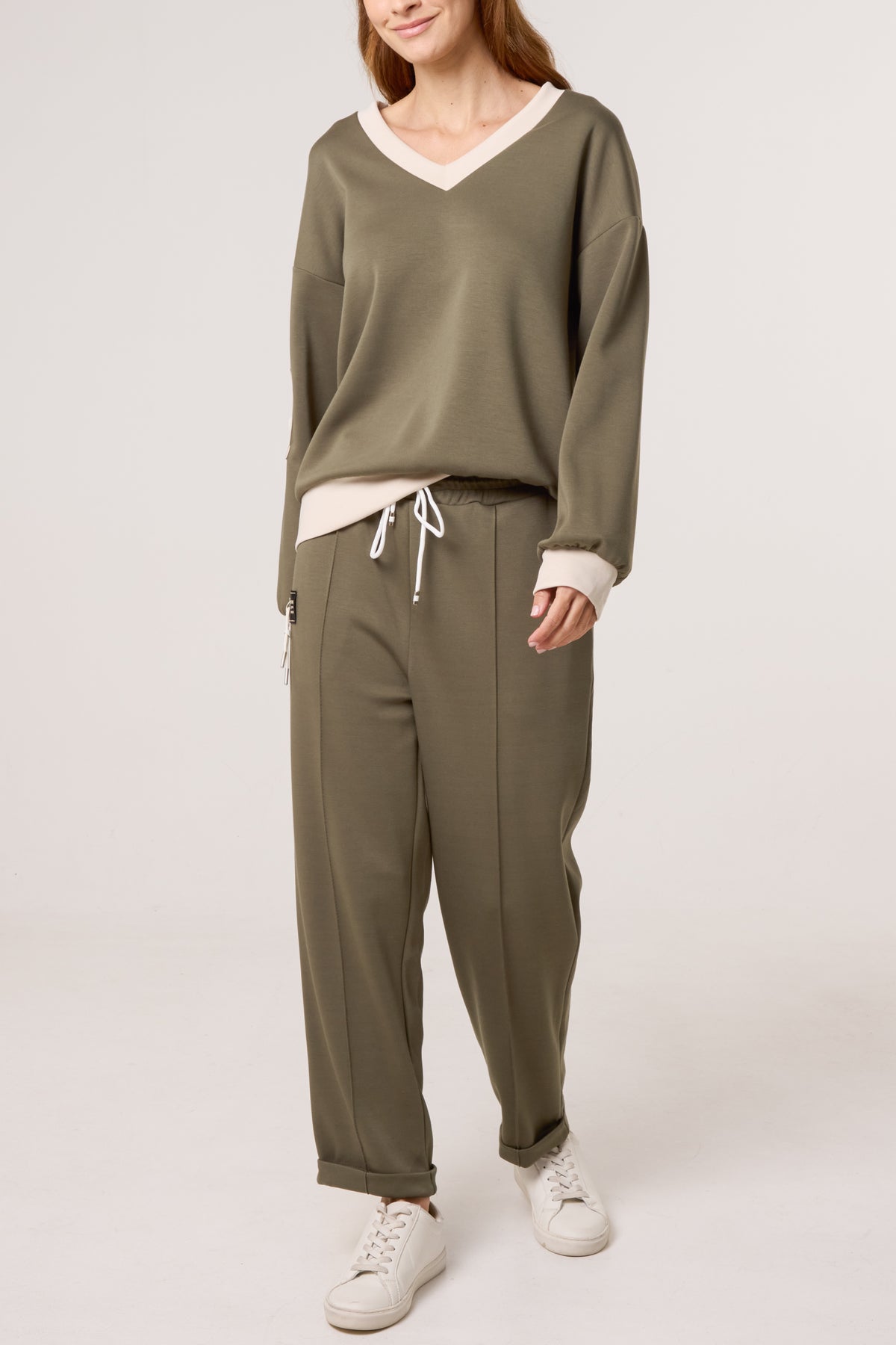 Contrast Border Soft Touch Tracksuit